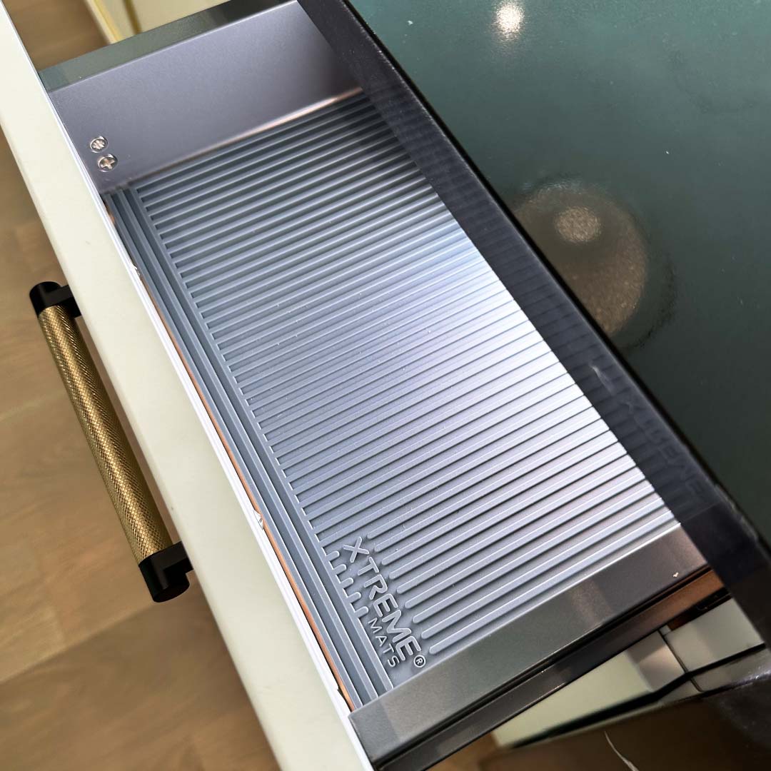Grey Color - Drawer Liner Trimmable Mat – Non-Slip, Easy-to-Cut, and Durable Protection for Drawers and Shelves