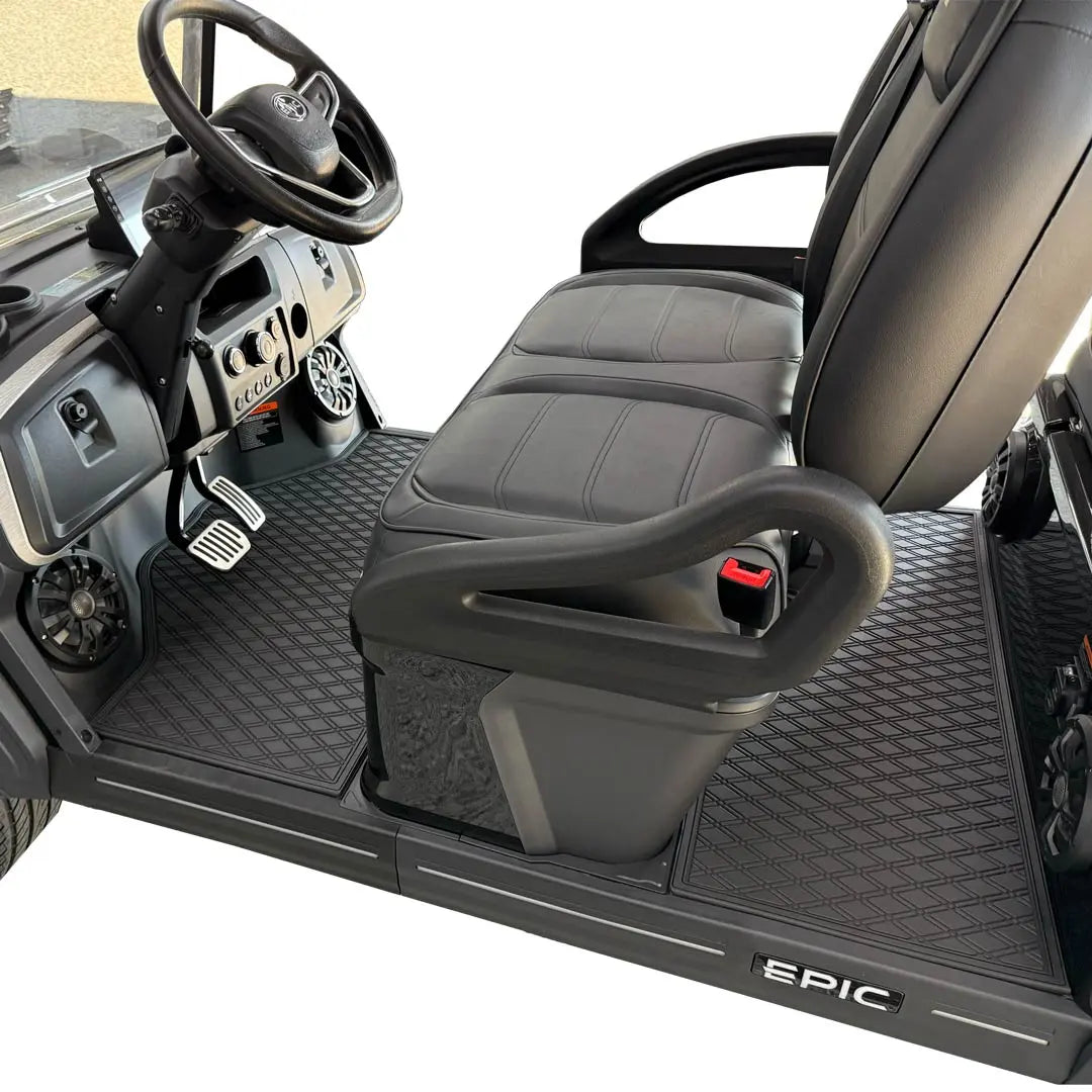 Epic E40FX Golf Cart Floor Mat Set - 1st & 2nd Row
