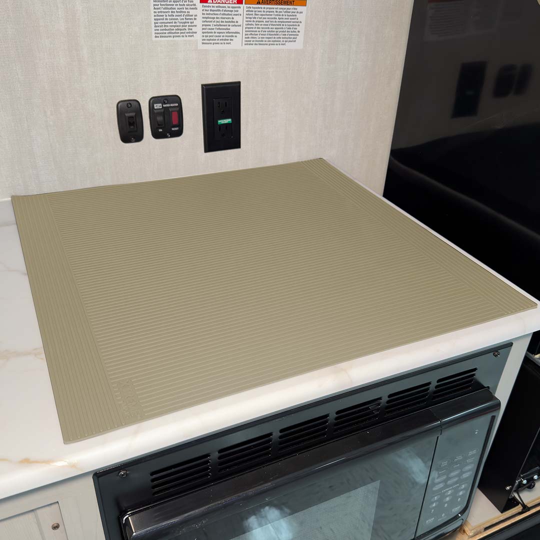 Beige Color - Drawer Liner Trimmable Mat – Non-Slip, Easy-to-Cut, and Durable Protection for Drawers and Shelves #color_beige_x3-pack-drawer-mats