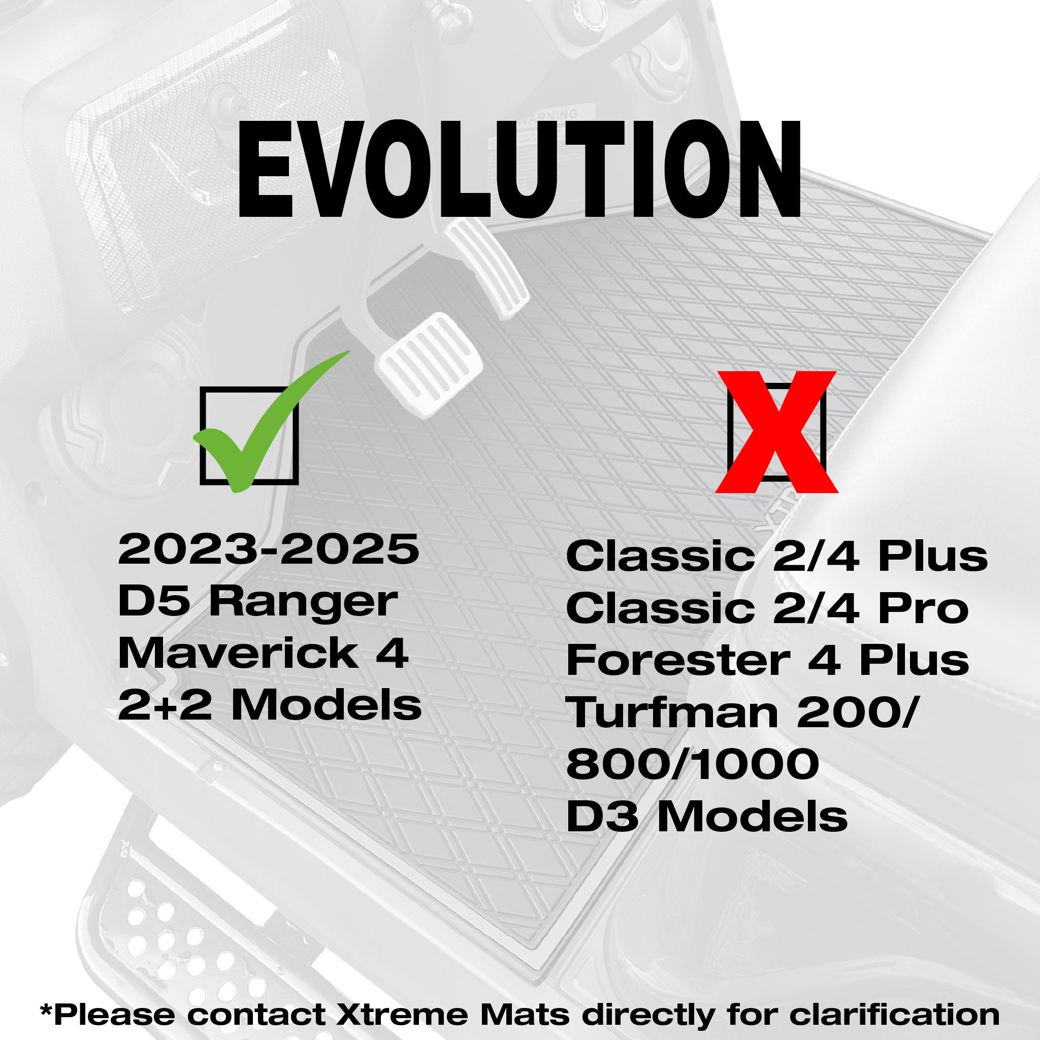 Evolution D5 Floor Mat Set Options Fits ALL Models 2023 -2025 Ranger / Maverick Trims, DMAX GT
