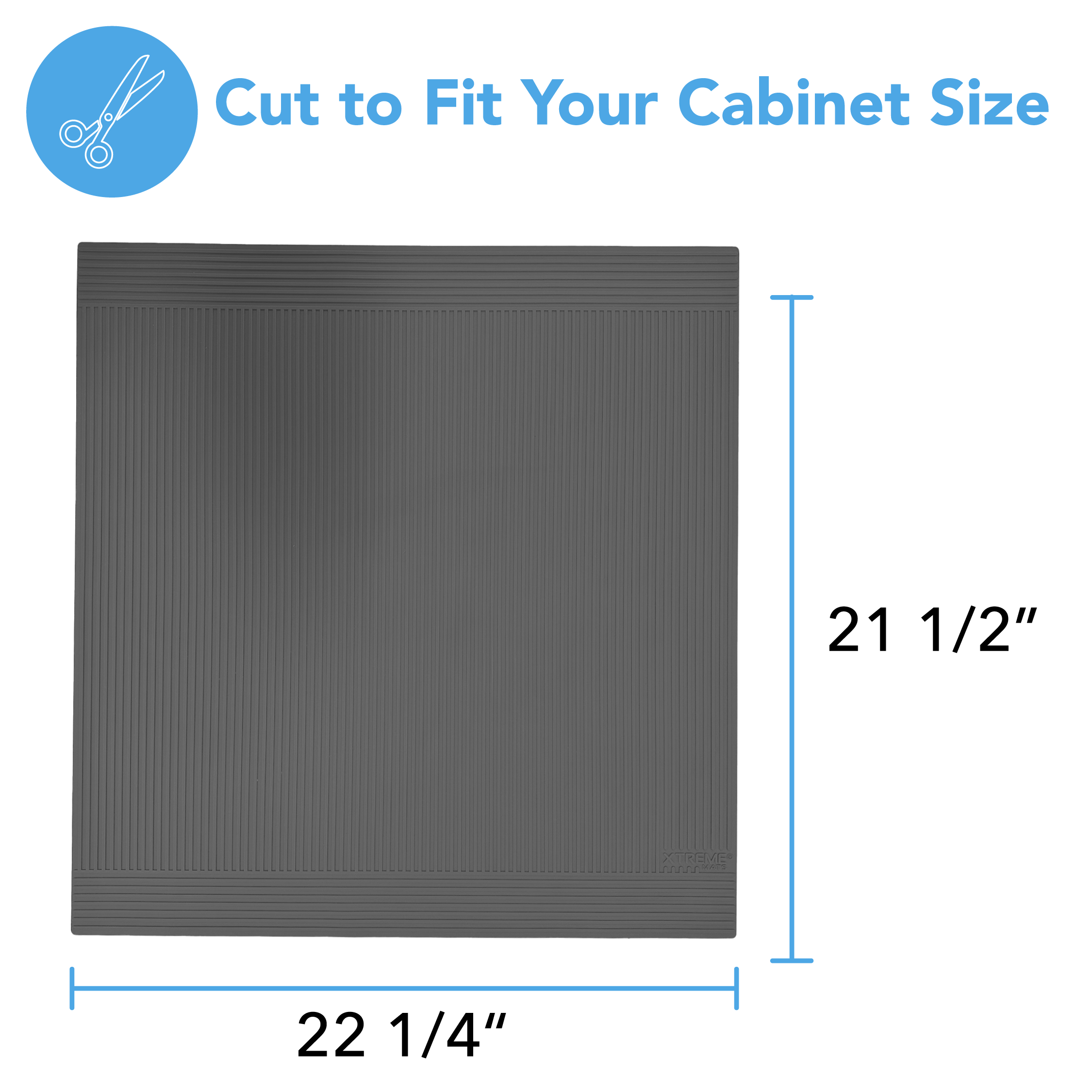 Grey Color - Trash Can Liner Trimmable Mat – Easy-to-Clean Floor Protector for Kitchens and Bathrooms