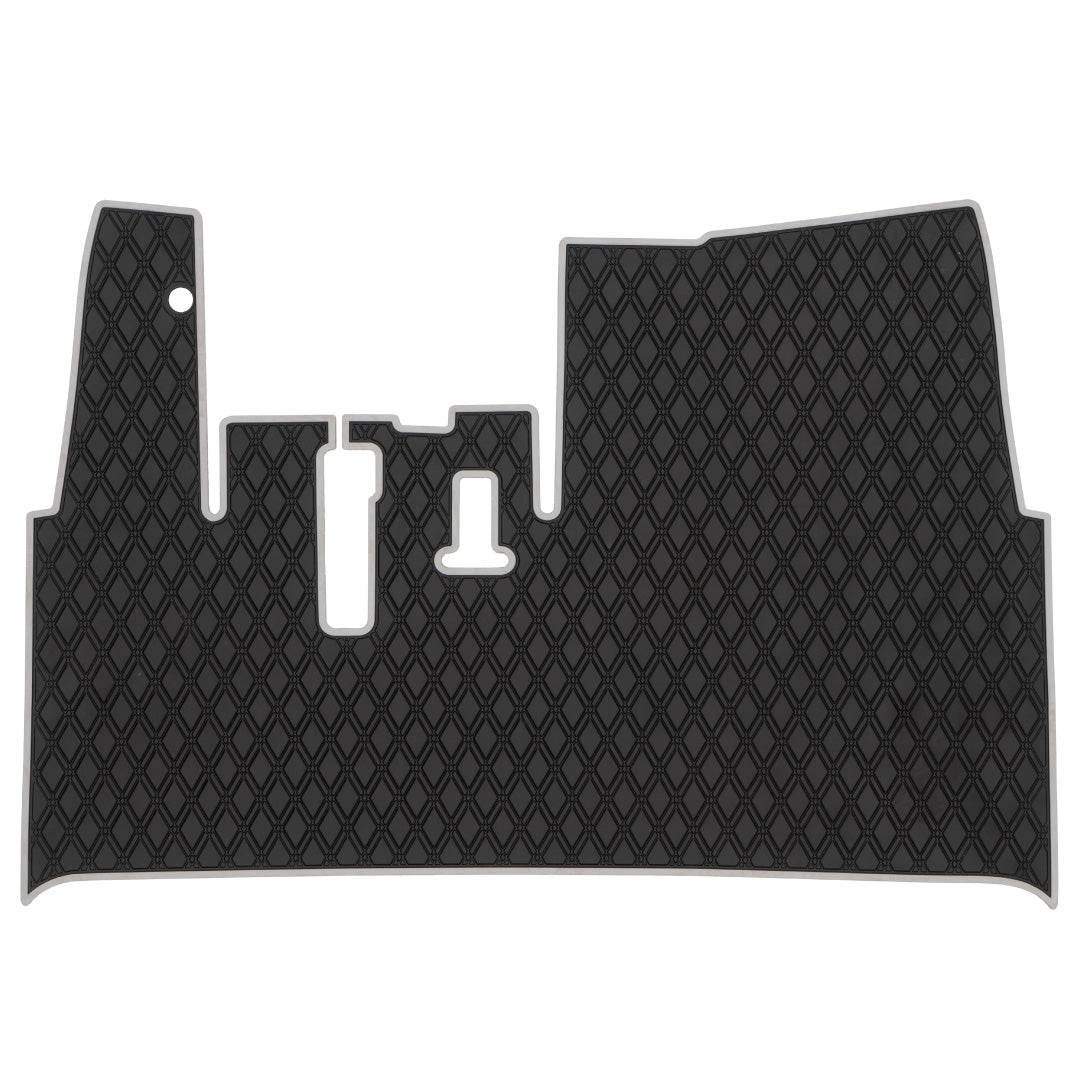 Grey trim yamaha golf cart floor mat black diamond design with grey trim coverage #trim-color_grey-trim