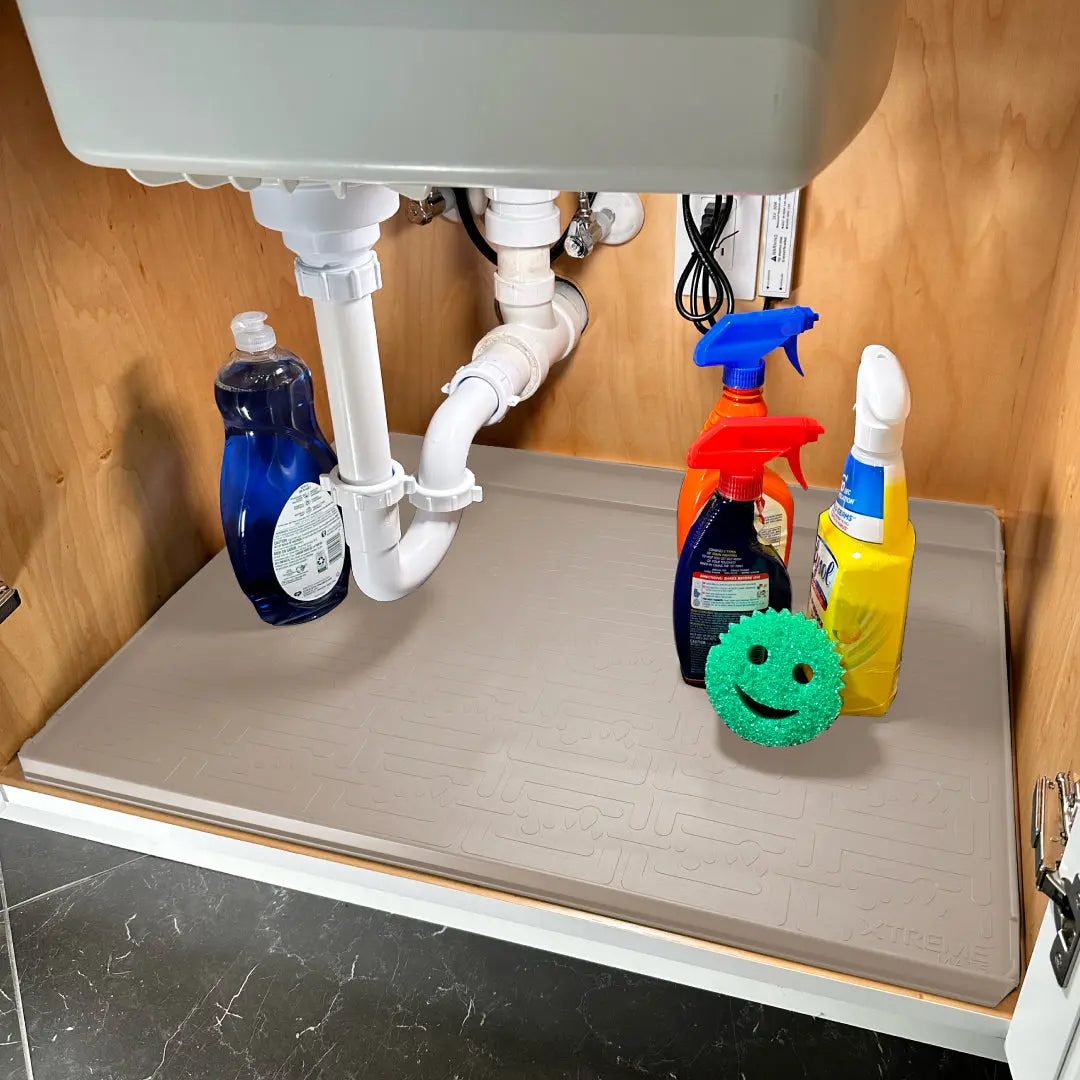 Trimmable Under Sink Cabinet Mats & Liners for the Kitchen, Bath, and Laundry Cabinets Xtreme Mats