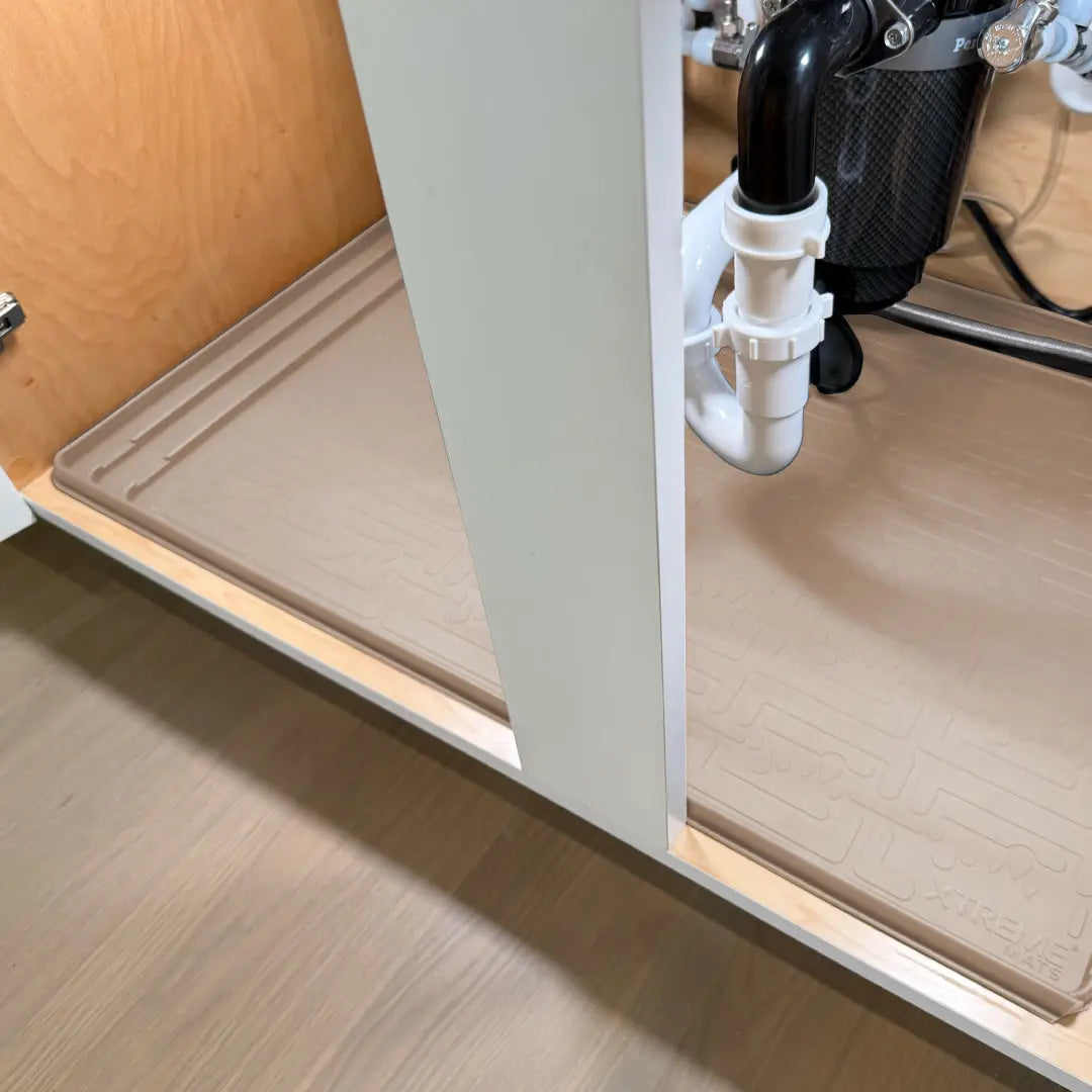 Trimmable Under Sink Cabinet Mats & Liners for the Kitchen, Bath, and Laundry Cabinets Xtreme Mats