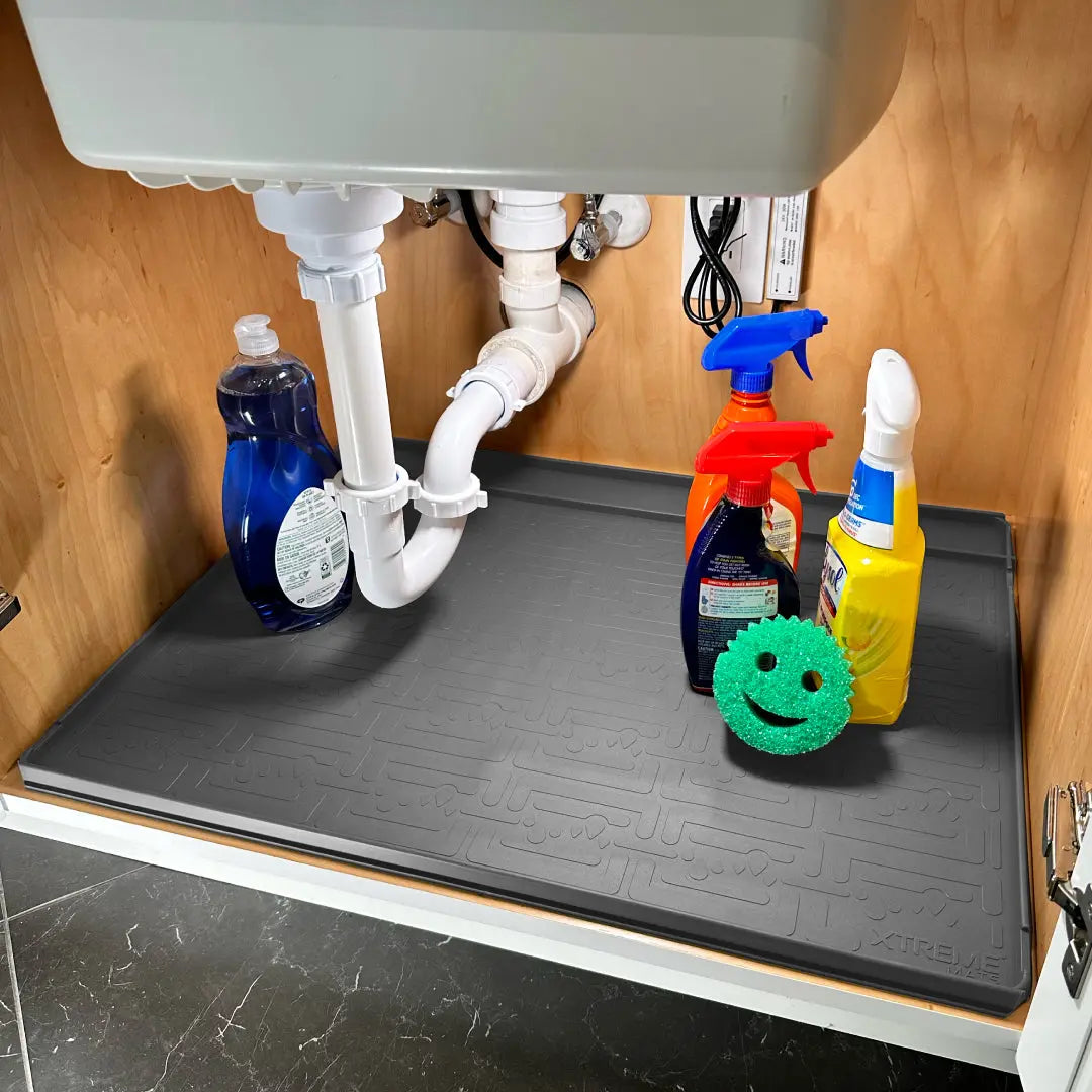 Trimmable Under Sink Cabinet Mats & Liners for the Kitchen, Bath, and Laundry Cabinets Xtreme Mats