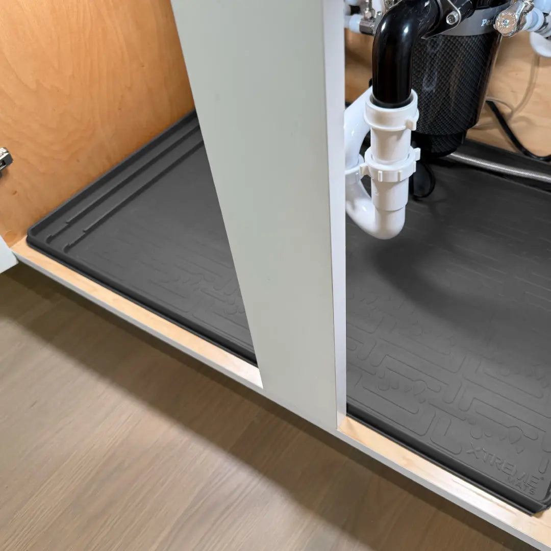 Trimmable Under Sink Cabinet Mats & Liners for the Kitchen, Bath, and Laundry Cabinets Xtreme Mats
