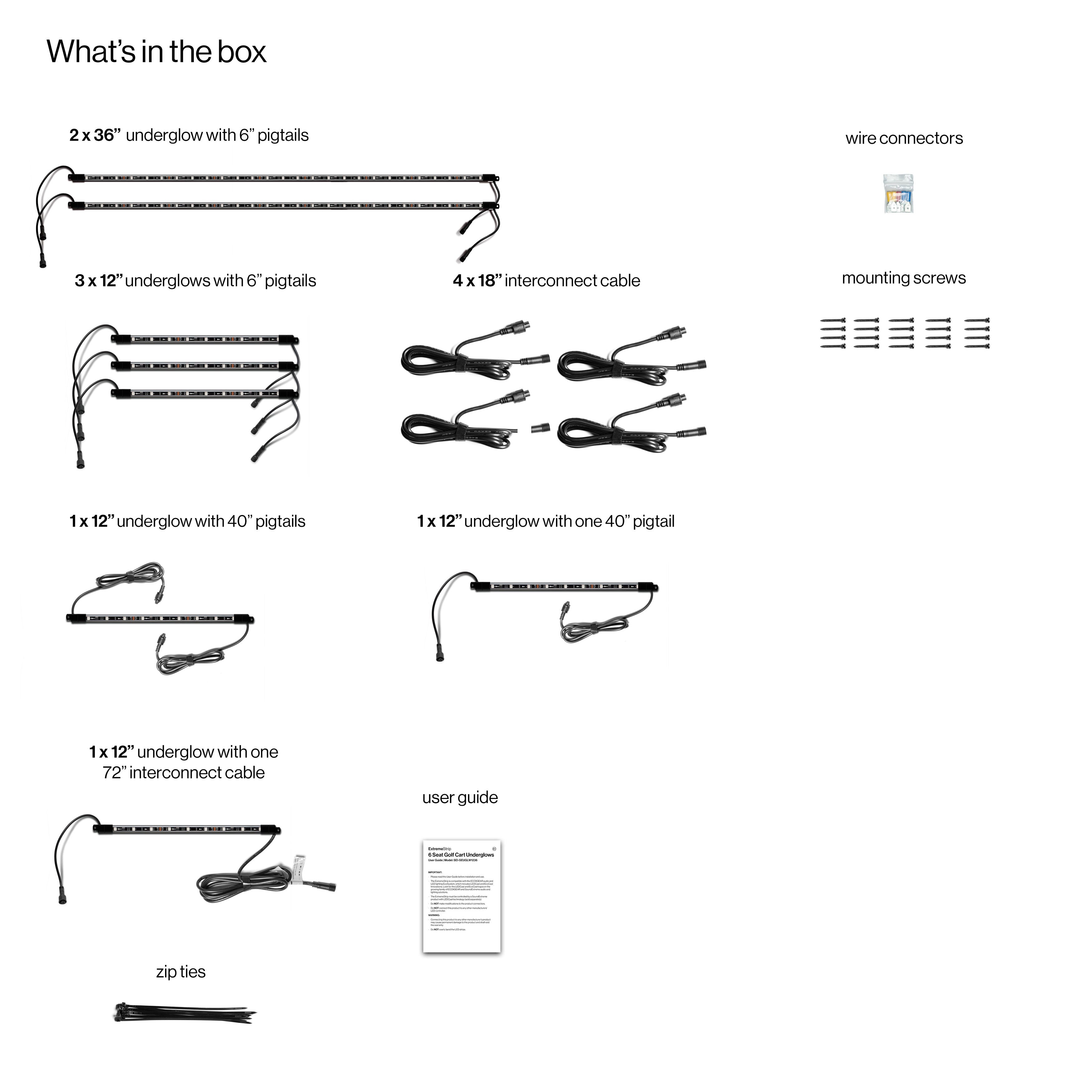Extreme Strips - 6 Seat Cart (No LED Controller) SoundExtreme