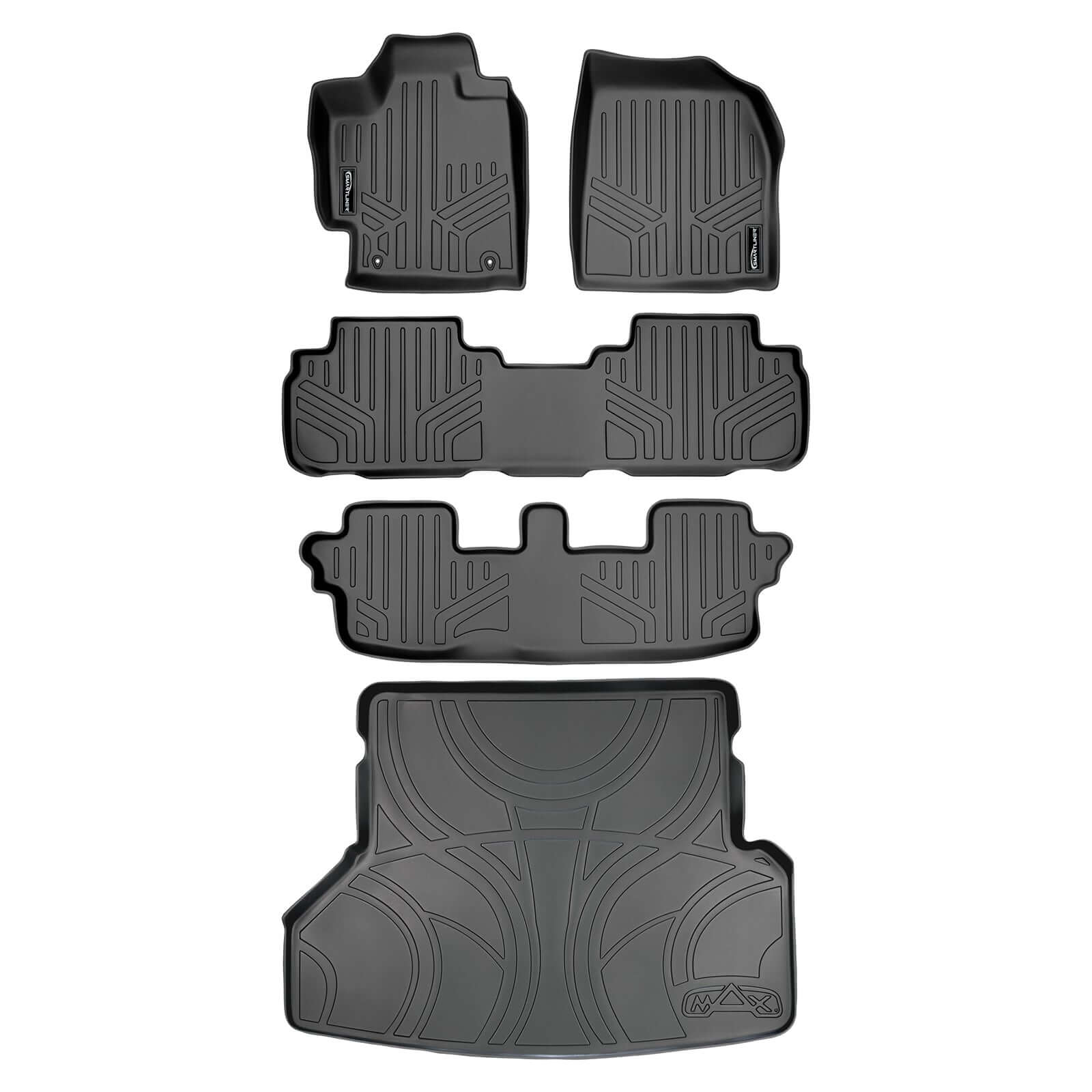 SMARTLINER Custom Fit Floor Liners For 2008-2013 Toyota Highlander (Non Hybrid) Smartliner USA
