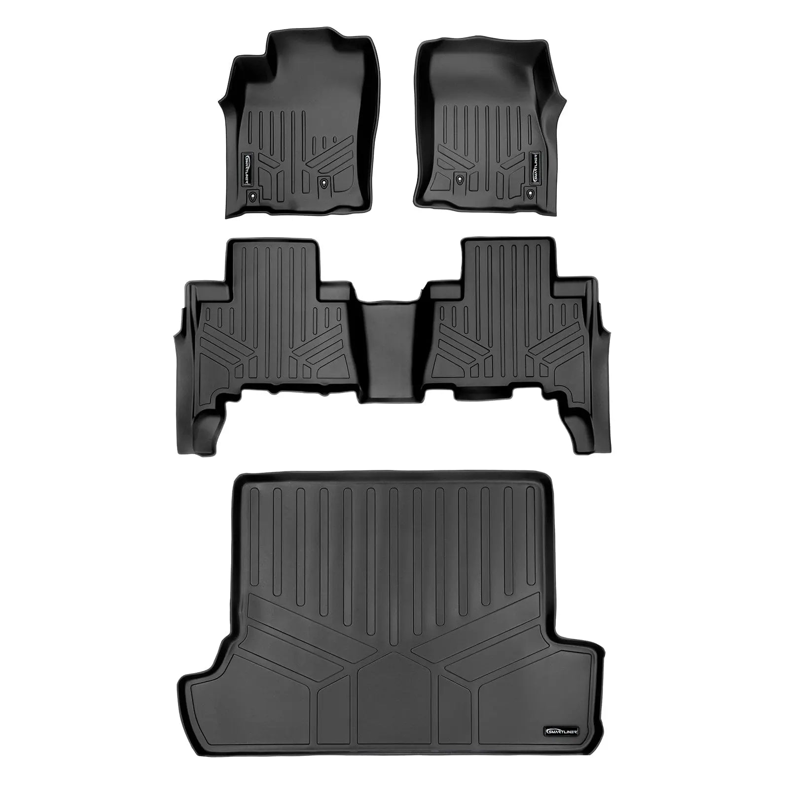 SMARTLINER Custom Fit Floor Liners For 2010-2012 Toyota 4Runner (7 Passenger with 3rd Row Seats) Smartliner USA