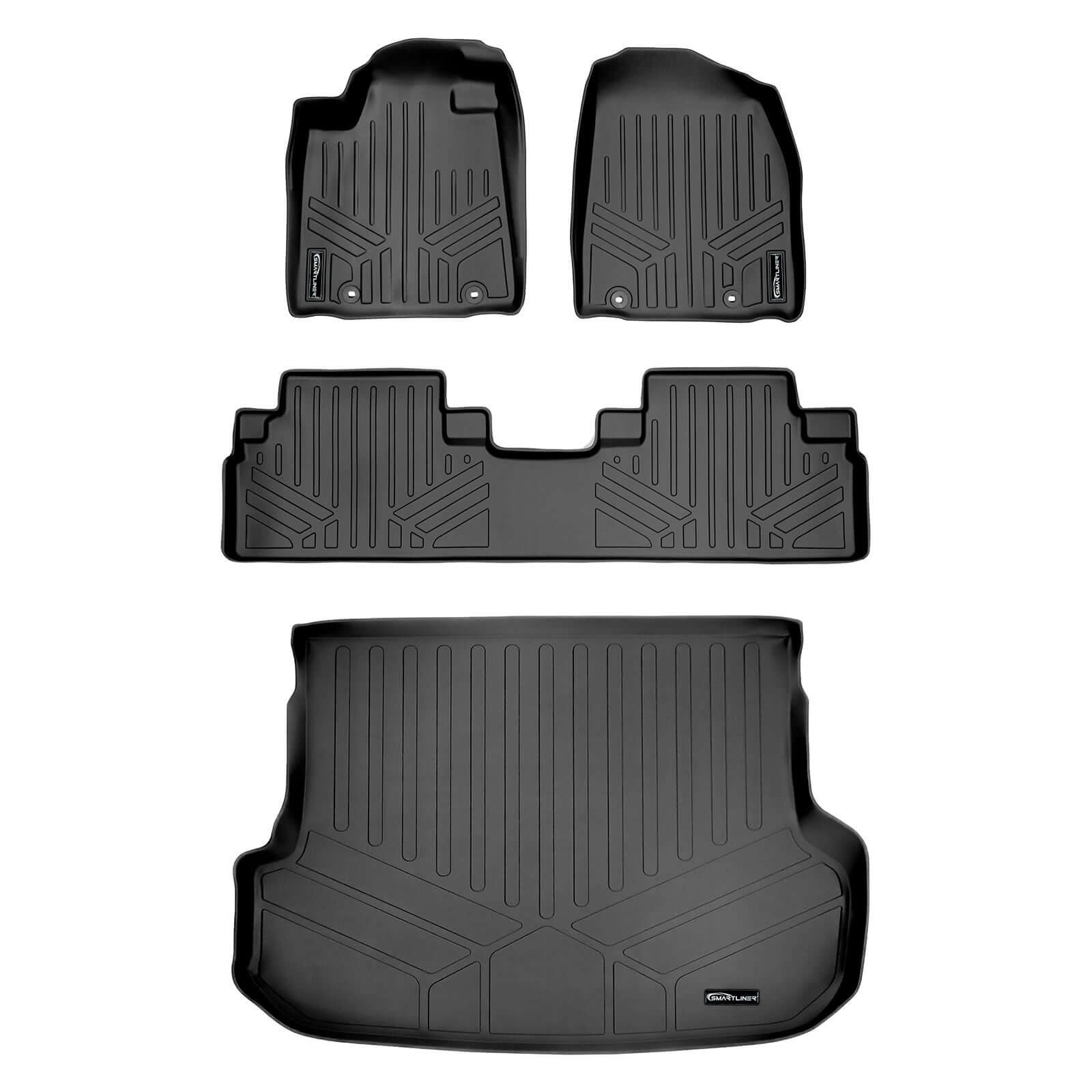 SMARTLINER Custom Fit Floor Liners For 2013-2015 Lexus RX (First Row Twist type Rings) Smartliner USA