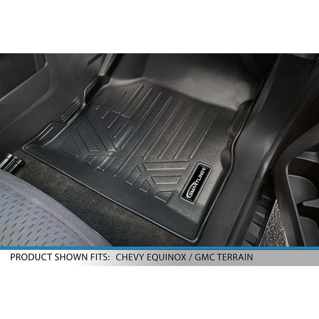 Smart Trim™ Custom Fit Floor Liners For 2011-2017 Chevy Equinox / GMC Terrain (with Dual Front Floor Posts) Smartliner USA