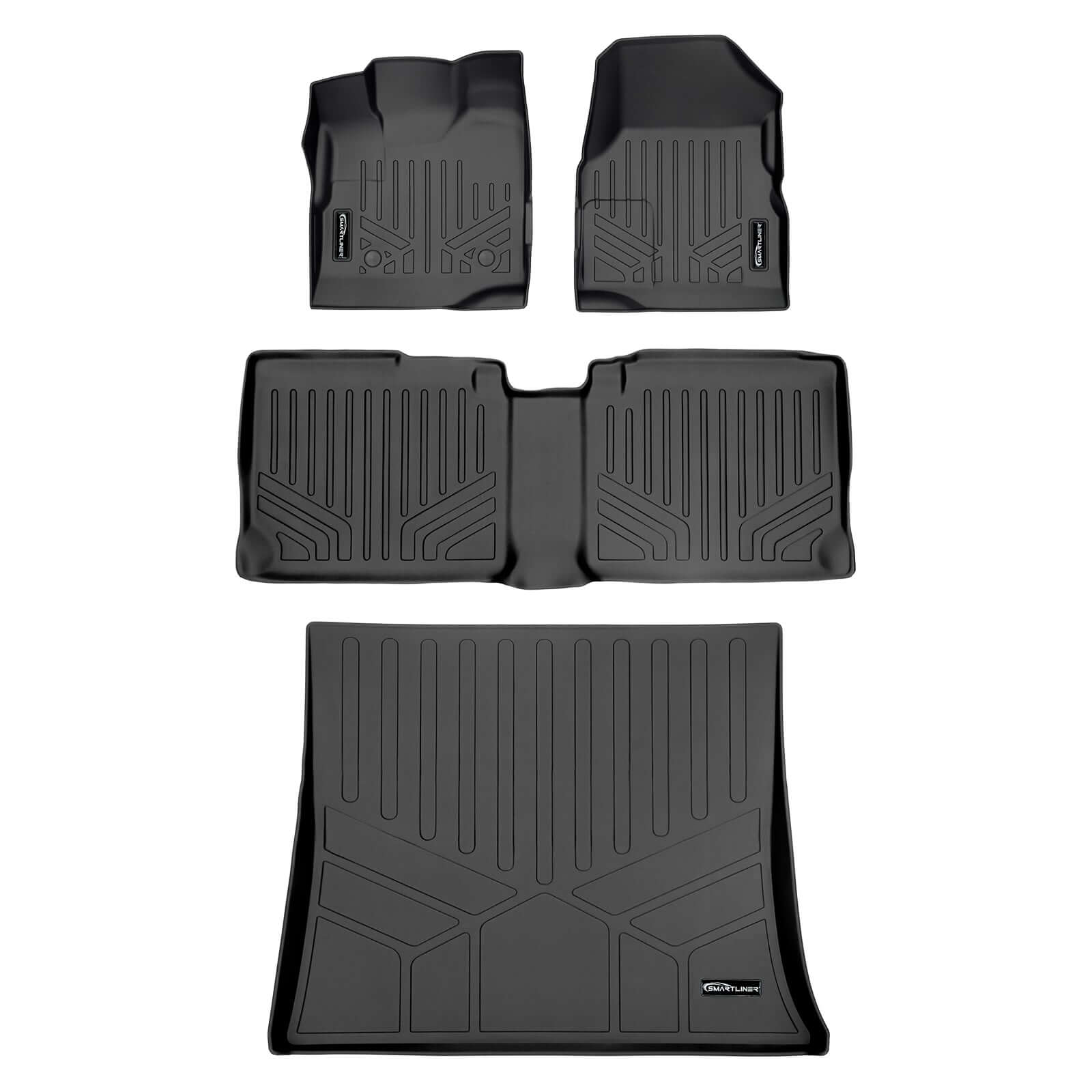 Smart Trim™ Custom Fit Floor Liners For 2011-2017 Chevy Equinox / GMC Terrain (with Dual Front Floor Posts) Smartliner USA