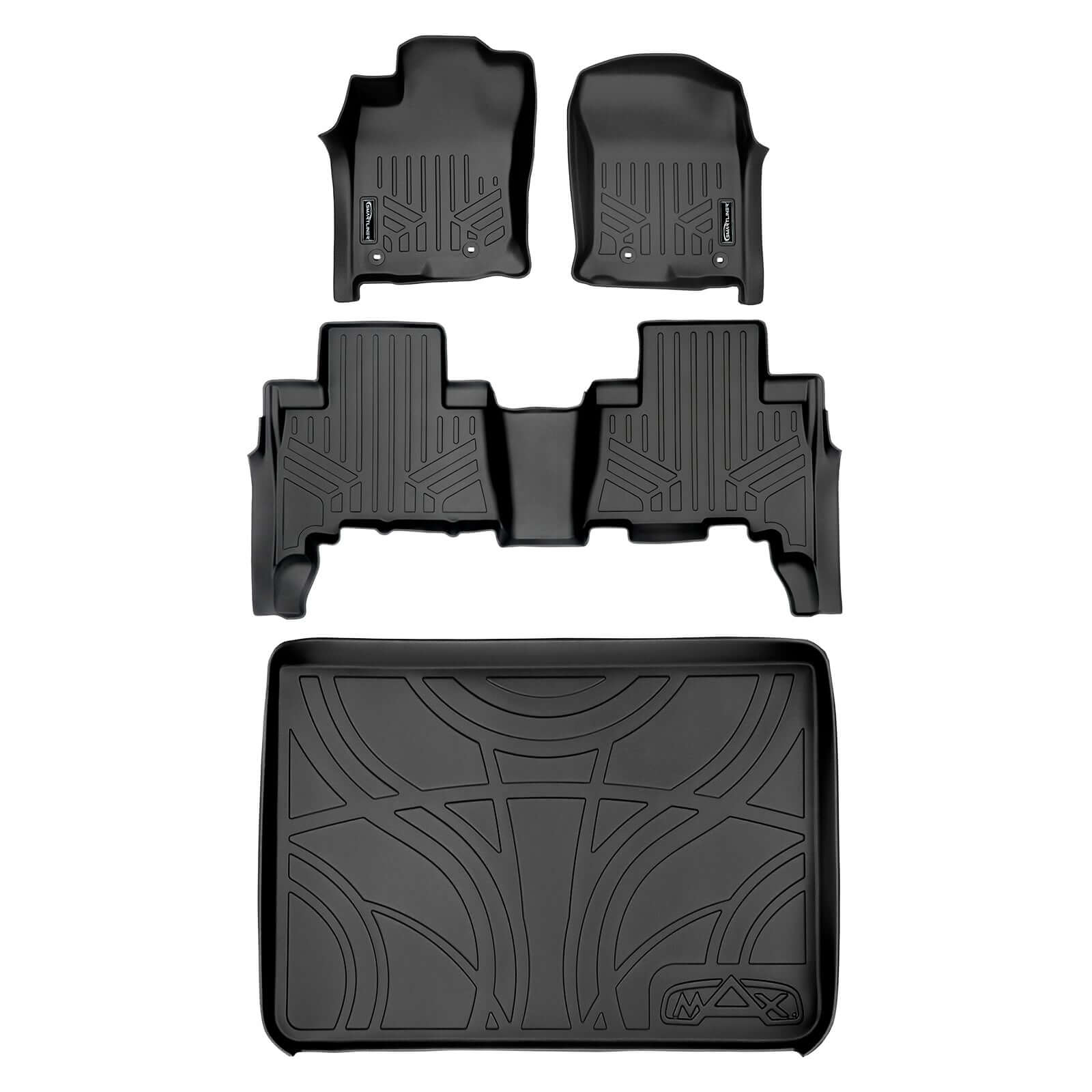 SMARTLINER Custom Fit Floor Liners For 2013-2024 Toyota 4Runner (5 Passenger with Sliding Rear Tray) Smartliner USA