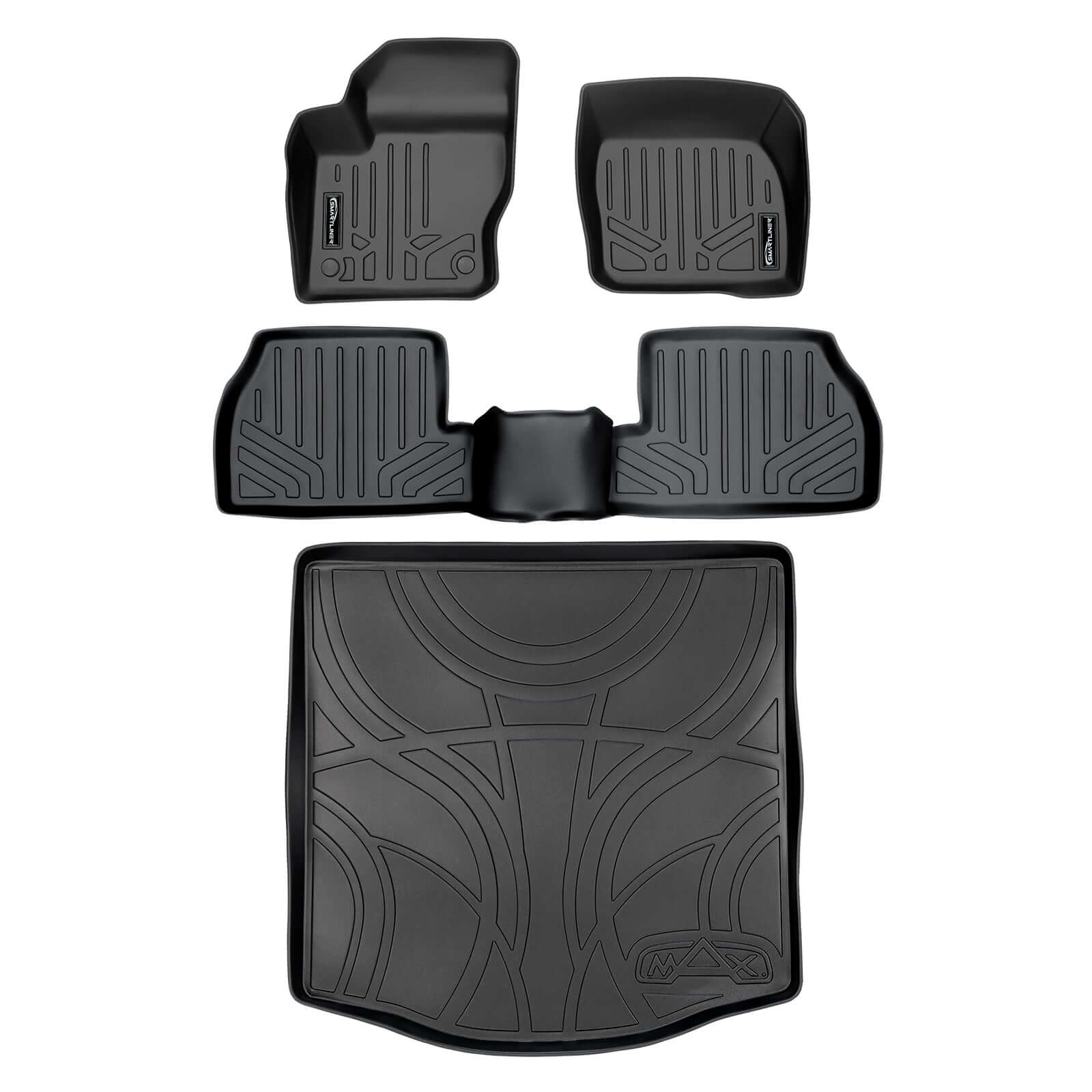 SMARTLINER Custom Fit Floor Liners For 2012-2018 Ford Focus Sedan (No SR or Electric Models) Smartliner USA