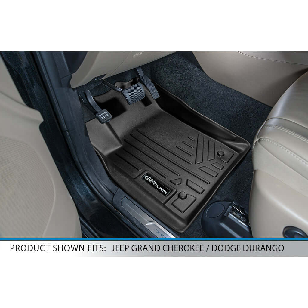 Smart Trim™ Custom Fit Floor Liners For 2013-2016 Jeep Grand Cherokee (without 2nd Row Center Console) Smartliner USA