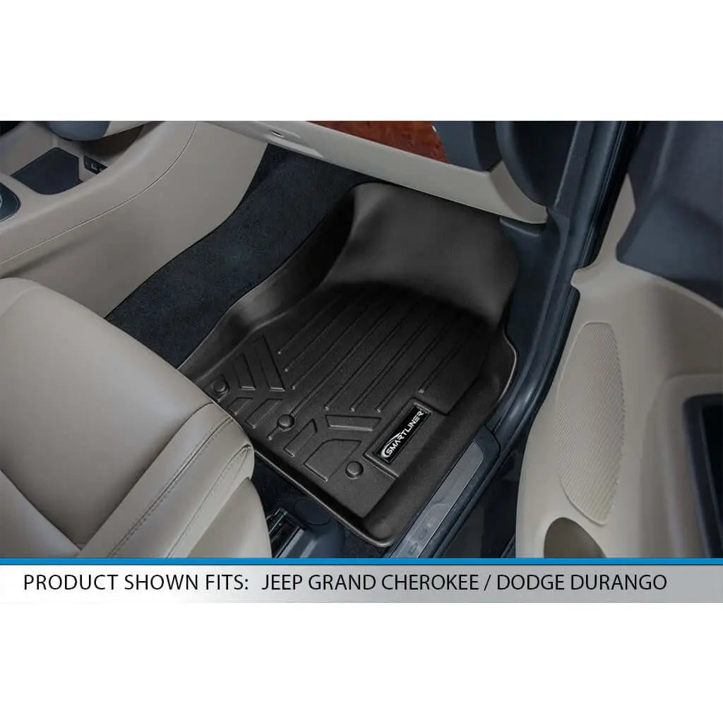 Smart Trim™ Custom Fit Floor Liners For 2013-2016 Jeep Grand Cherokee (without 2nd Row Center Console) Smartliner USA