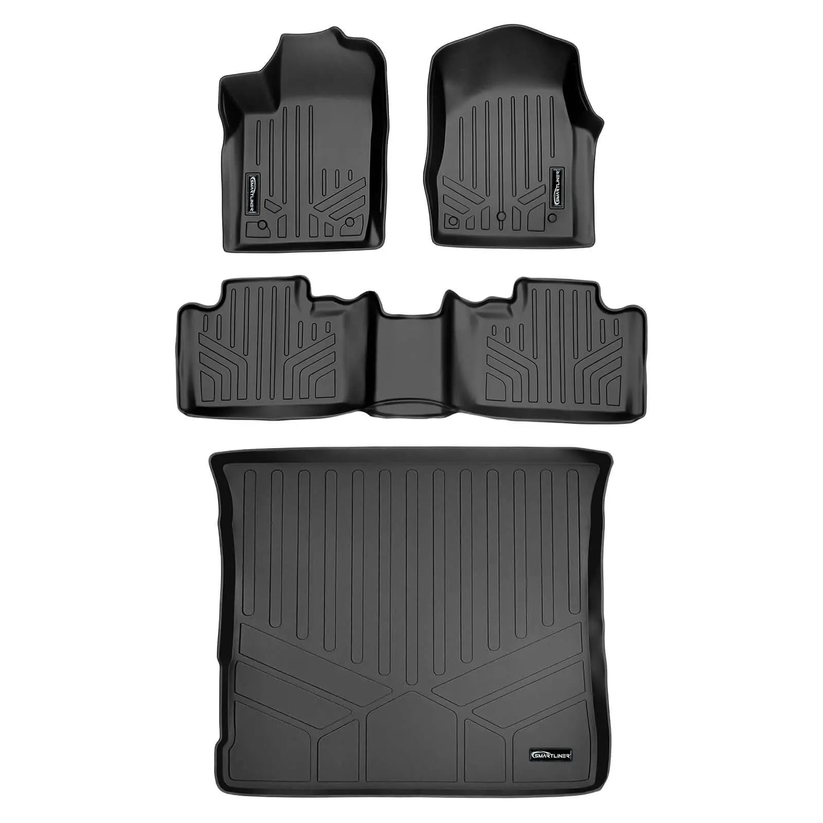 Smart Trim™ Custom Fit Floor Liners For 2013-2016 Jeep Grand Cherokee (without 2nd Row Center Console) Smartliner USA