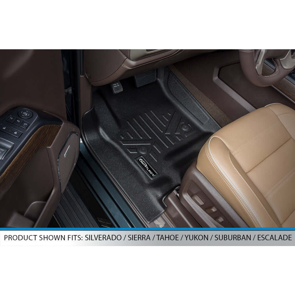 SMARTLINER Custom Fit Floor Liners For 2015-2020 Chevy Suburban/GMC Yukon XL with 2nd Row Bench Seat Smartliner USA