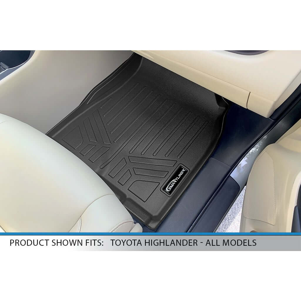 SMARTLINER Custom Fit Floor Liners For 2014-2019 Toyota Highlander Hybrid (with 2nd Row Bucket Seat) Smartliner USA