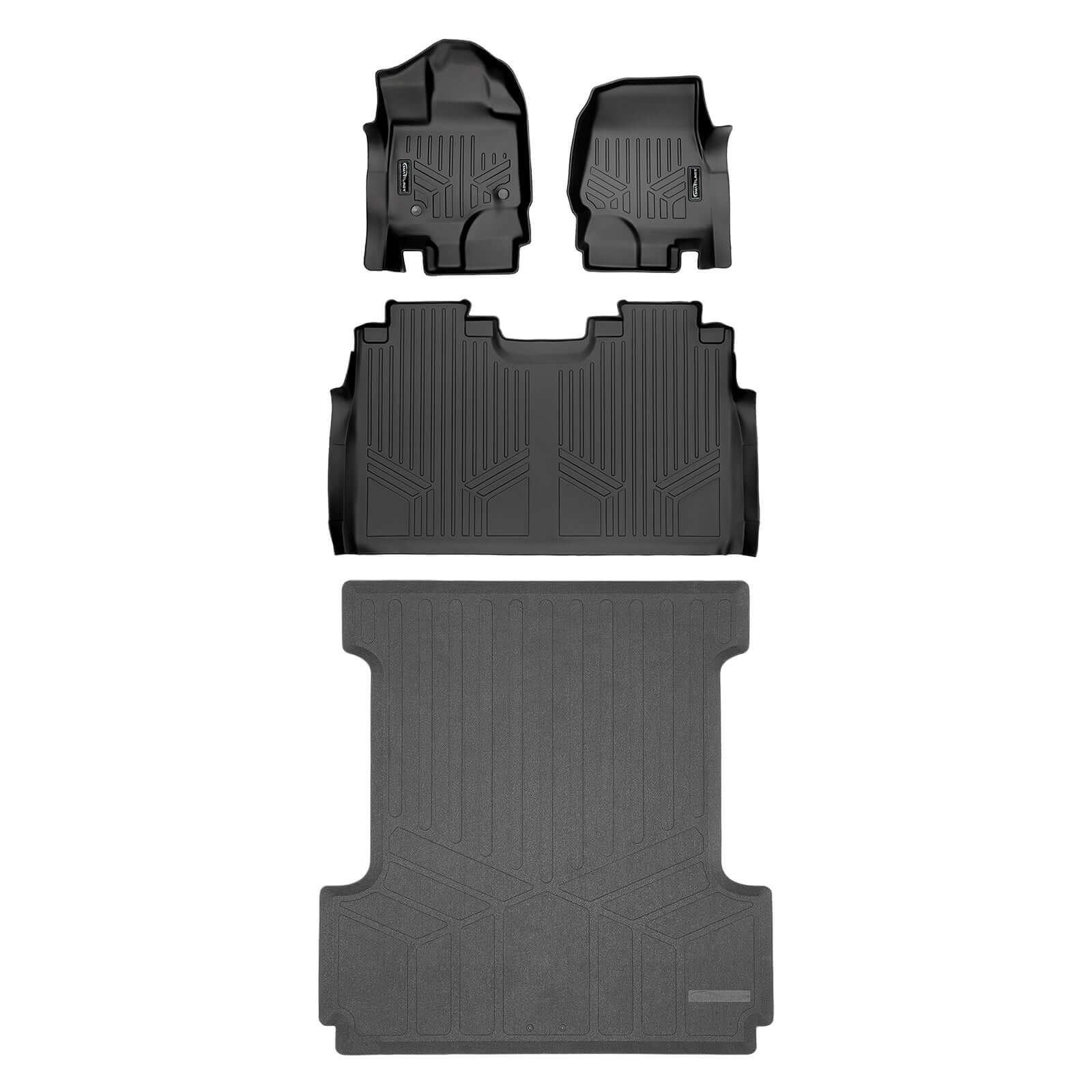 SmartCoverage™ Custom Fit Floor Liners For 2015-2025 Ford F-150 SuperCrew Cab with 1st Row Bucket Seats Smartliner USA