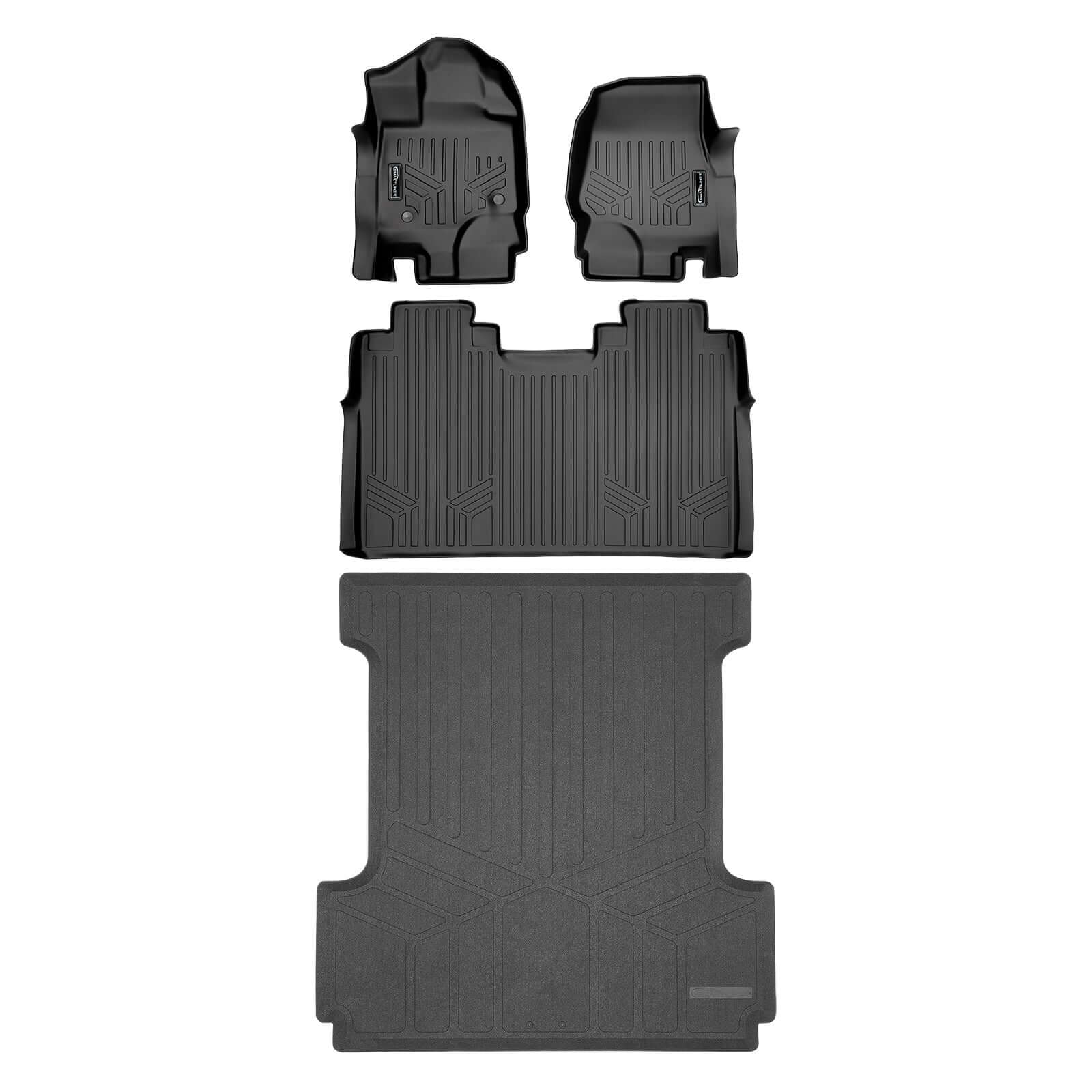 SmartCoverage™ Custom Fit Floor Liners For 2015-2025 Ford F-150 SuperCrew Cab with 1st Row Bench Seat (No OTH and no 2nd Row Underseat Storage) Smartliner USA