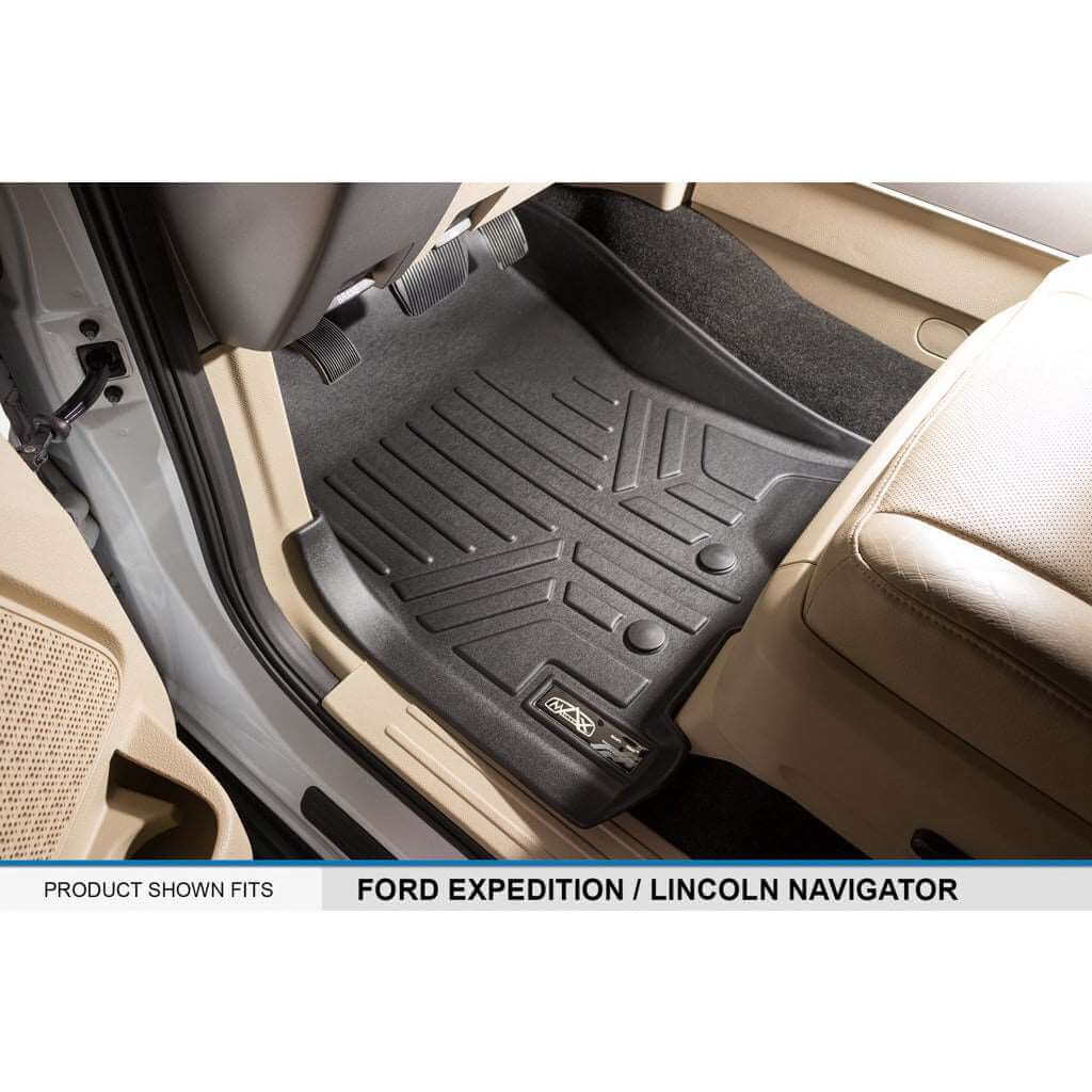 Smart Trim™ Custom Fit Floor Liners For 2011 - 2017 Ford Expedition EL/ Lincoln Navigator (with Console) Smartliner USA