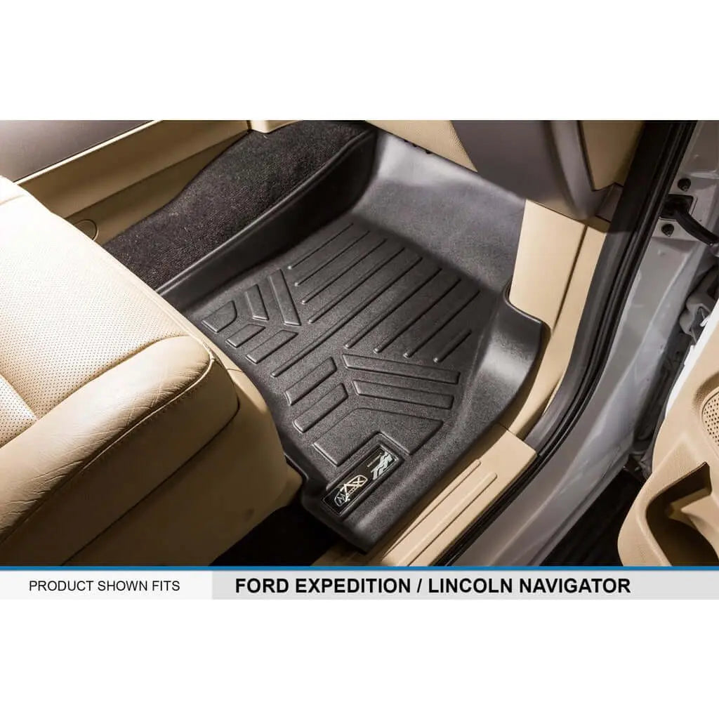 SMARTLINER Custom Fit Floor Liners For 2011-2017 Ford Expedition/Lincoln Navigator with 2nd Row Bench Seat or Console Smartliner USA