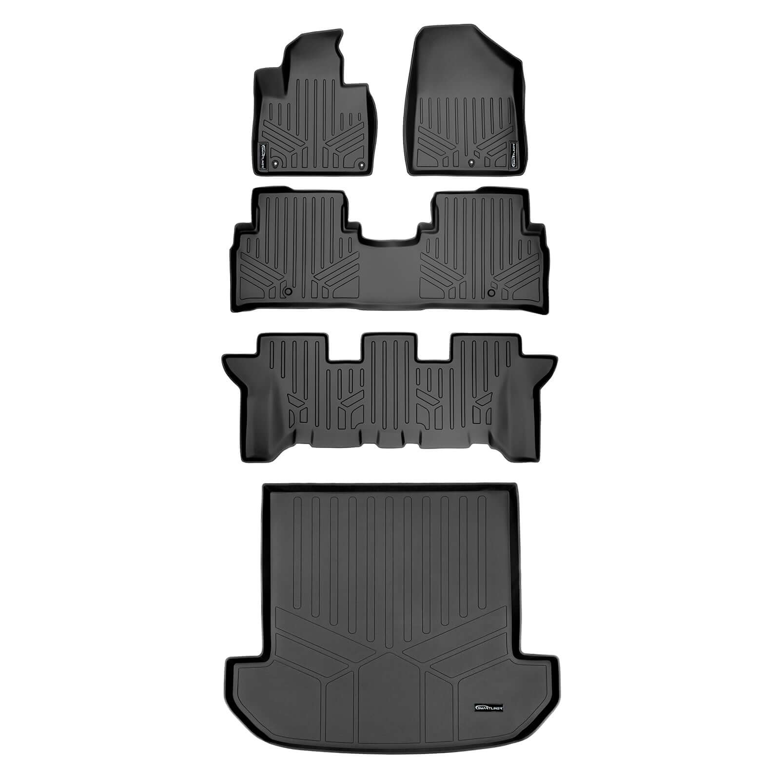SMARTLINER Custom Fit Floor Liners For 2016-2020 Kia Sorento (7 Passenger Model Only) Smartliner USA
