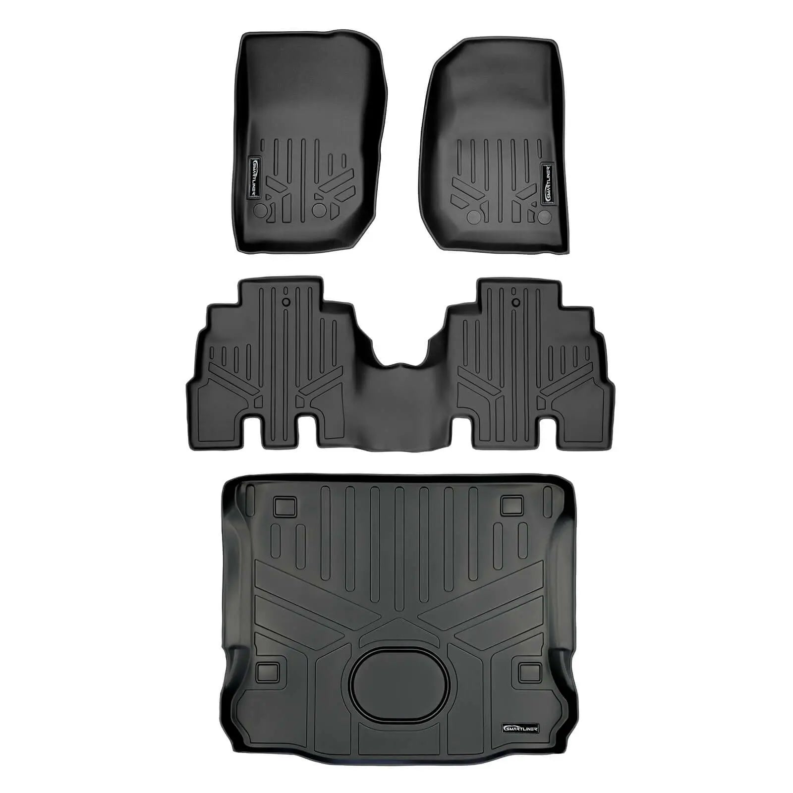 Smart Trim™ Custom Fit Floor Liners For 2015-2018 Jeep Wrangler Unlimited (JK Old Body Style Only) Smartliner USA