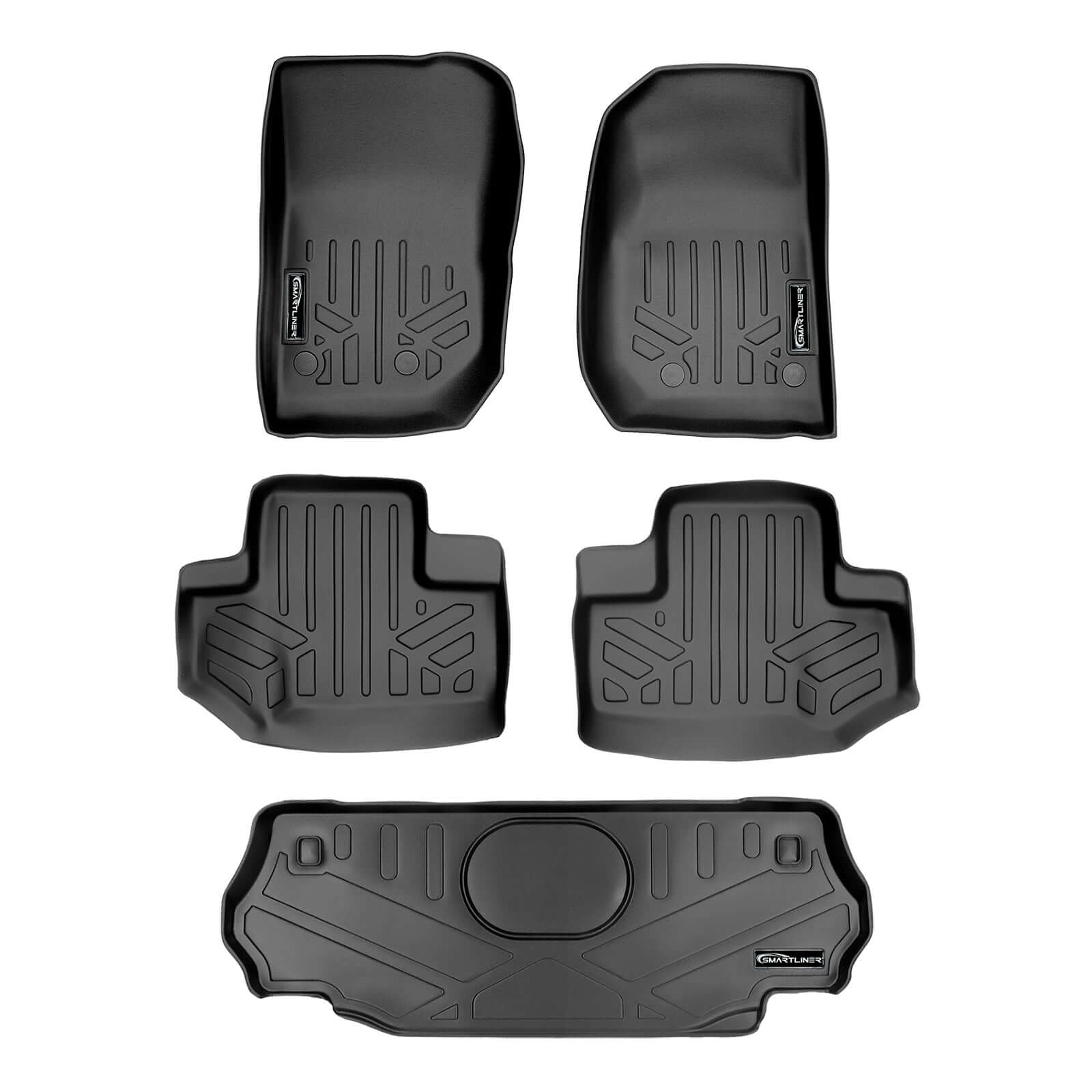 SMARTLINER Custom Fit Floor Liners For 2015-2018 Jeep Wrangler 2 Door Model Only (JK Old Body Style Only) Smartliner USA