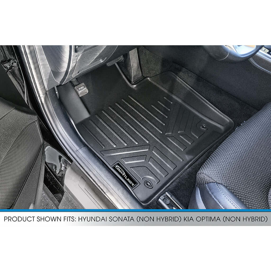 SMARTLINER Custom Fit Floor Liners For 2015-2021 Hyundai Sonata/2016-2020 Kia Optima (Non Hybrid) Smartliner USA