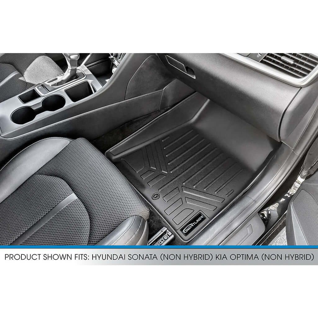 SMARTLINER Custom Fit Floor Liners For 2015-2021 Hyundai Sonata/2016-2020 Kia Optima (Non Hybrid) Smartliner USA