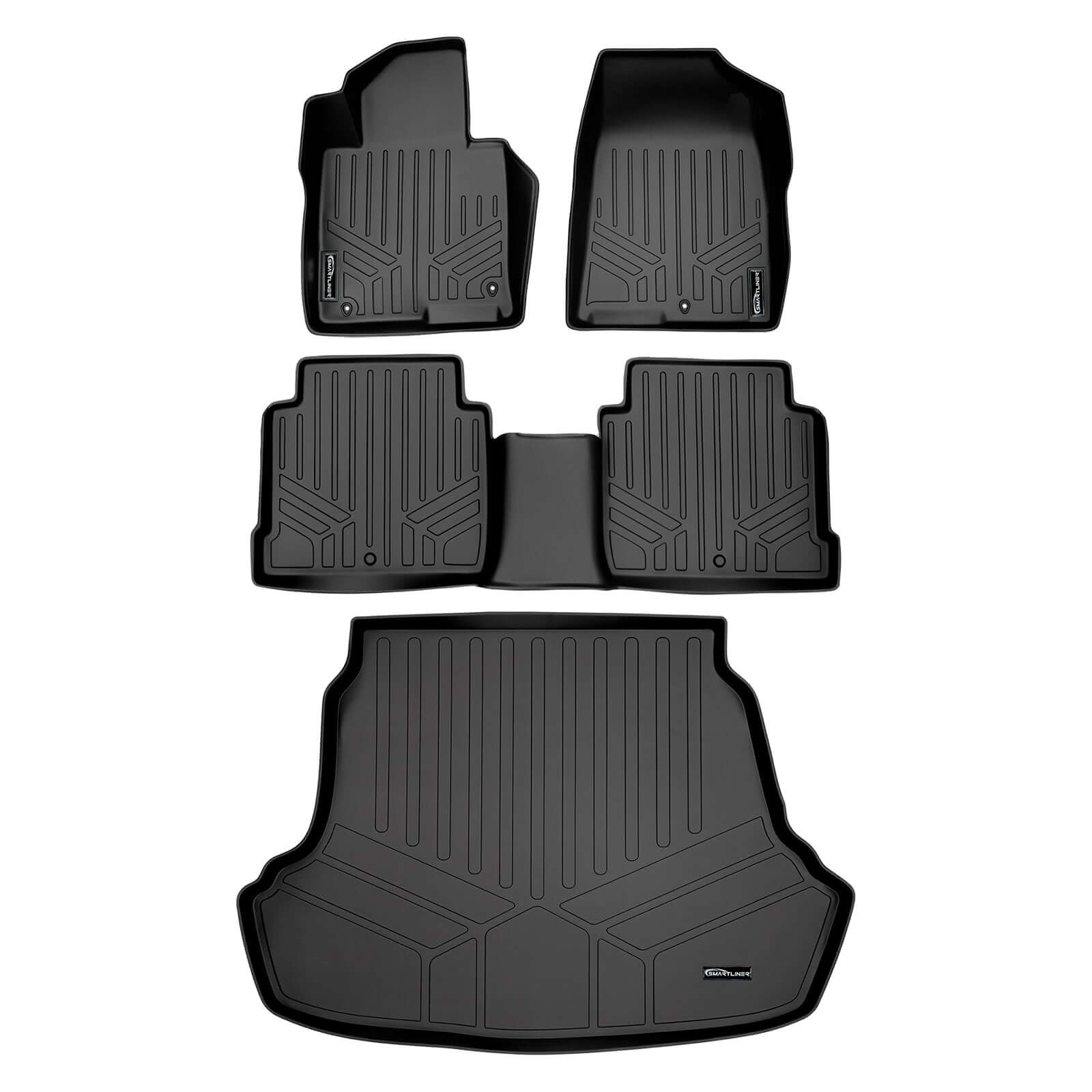 SMARTLINER Custom Fit Floor Liners For 2015-2021 Hyundai Sonata/2016-2020 Kia Optima (Non Hybrid) Smartliner USA