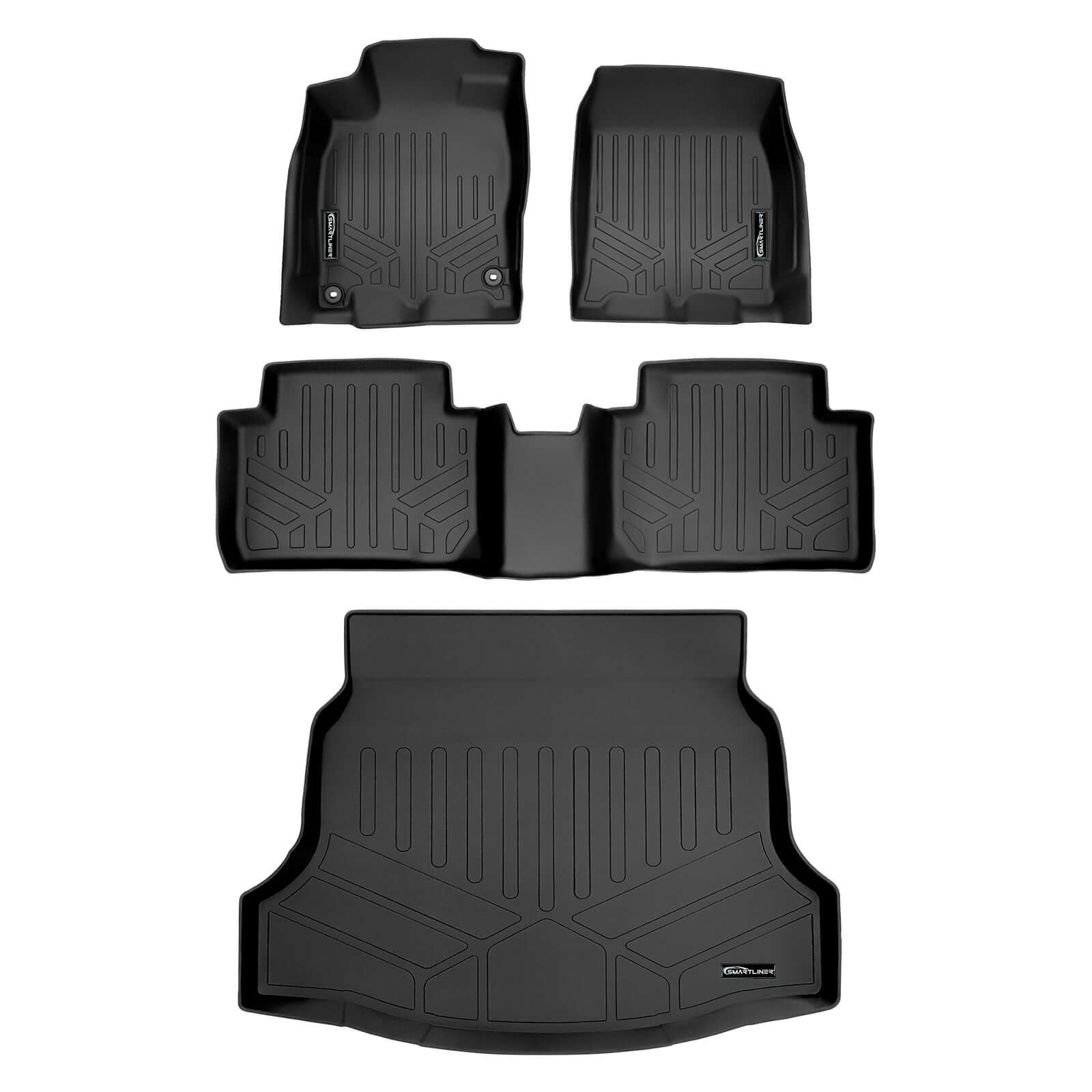 SMARTLINER Custom Fit Floor Liners For 2017-2021 Honda Civic Hatchback (No Sport or Sport Touring Models) Smartliner USA