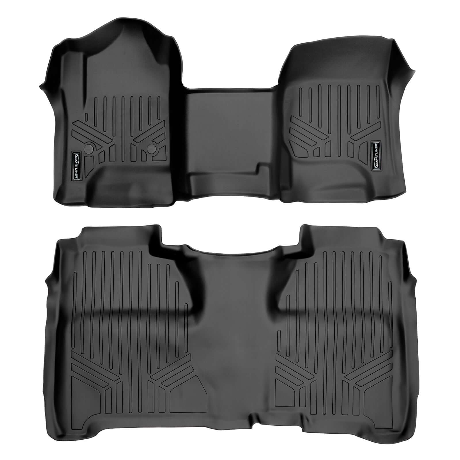 SMARTLINER Custom Fit Floor Liners For Crew Cab 2014-2018 Silverado/Sierra 1500 - 2015-2021 2500/3500 HD Smartliner USA