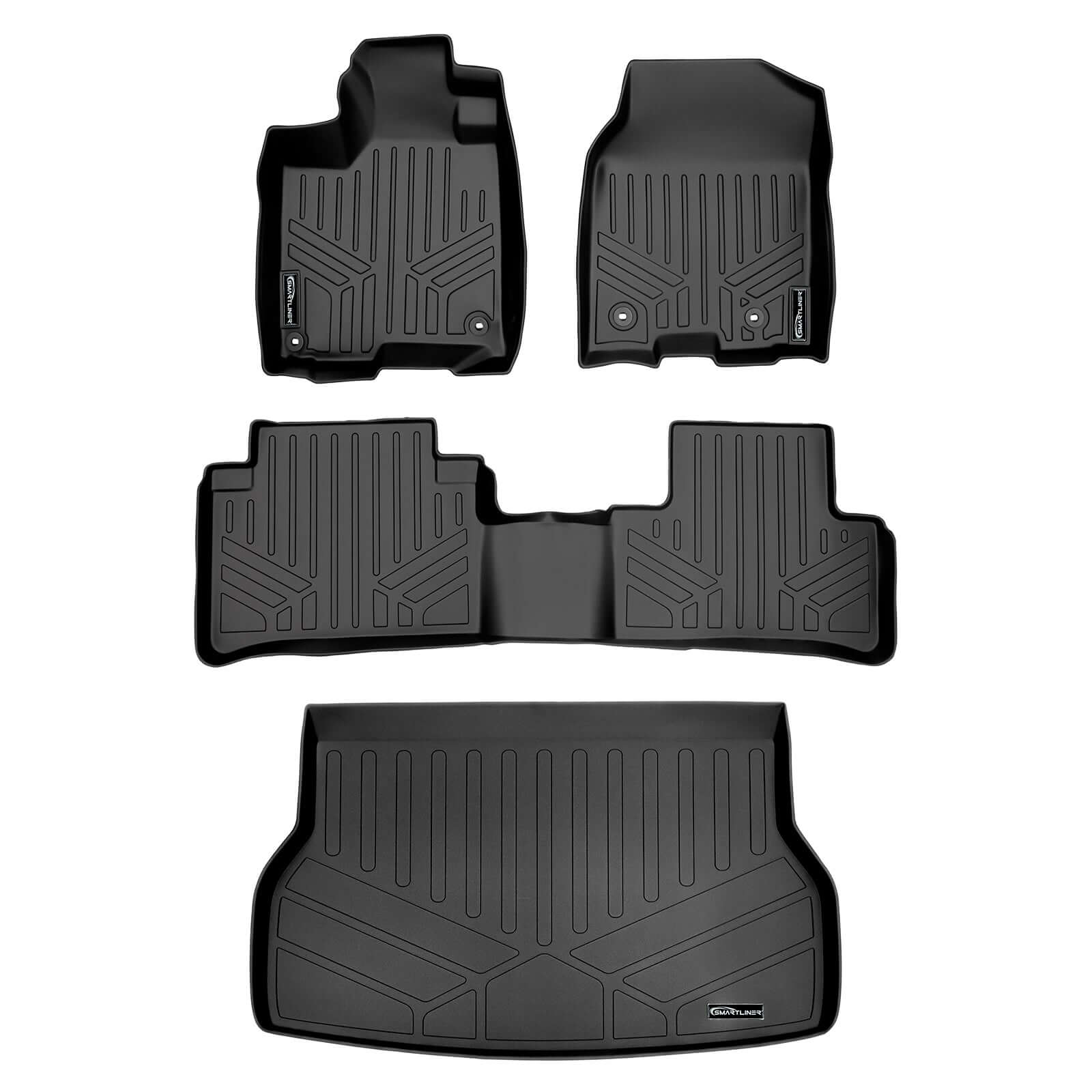 SMARTLINER Custom Fit Floor Liners For 2013-2018 Acura RDX with 8-Way Front Passenger Seat Technology Package Smartliner USA