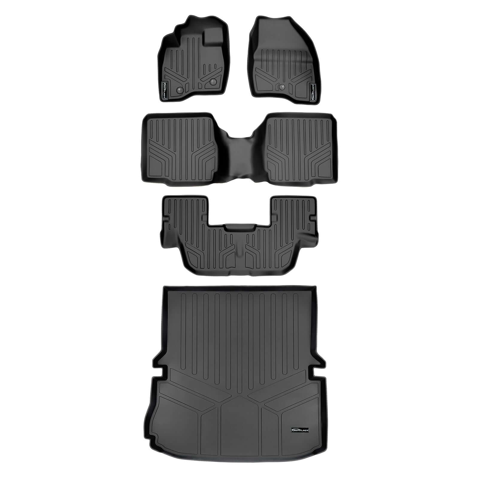 SMARTLINER Custom Fit Floor Liners For 2017-2019 Ford Explorer (with 2nd Row Center Console) Smartliner USA