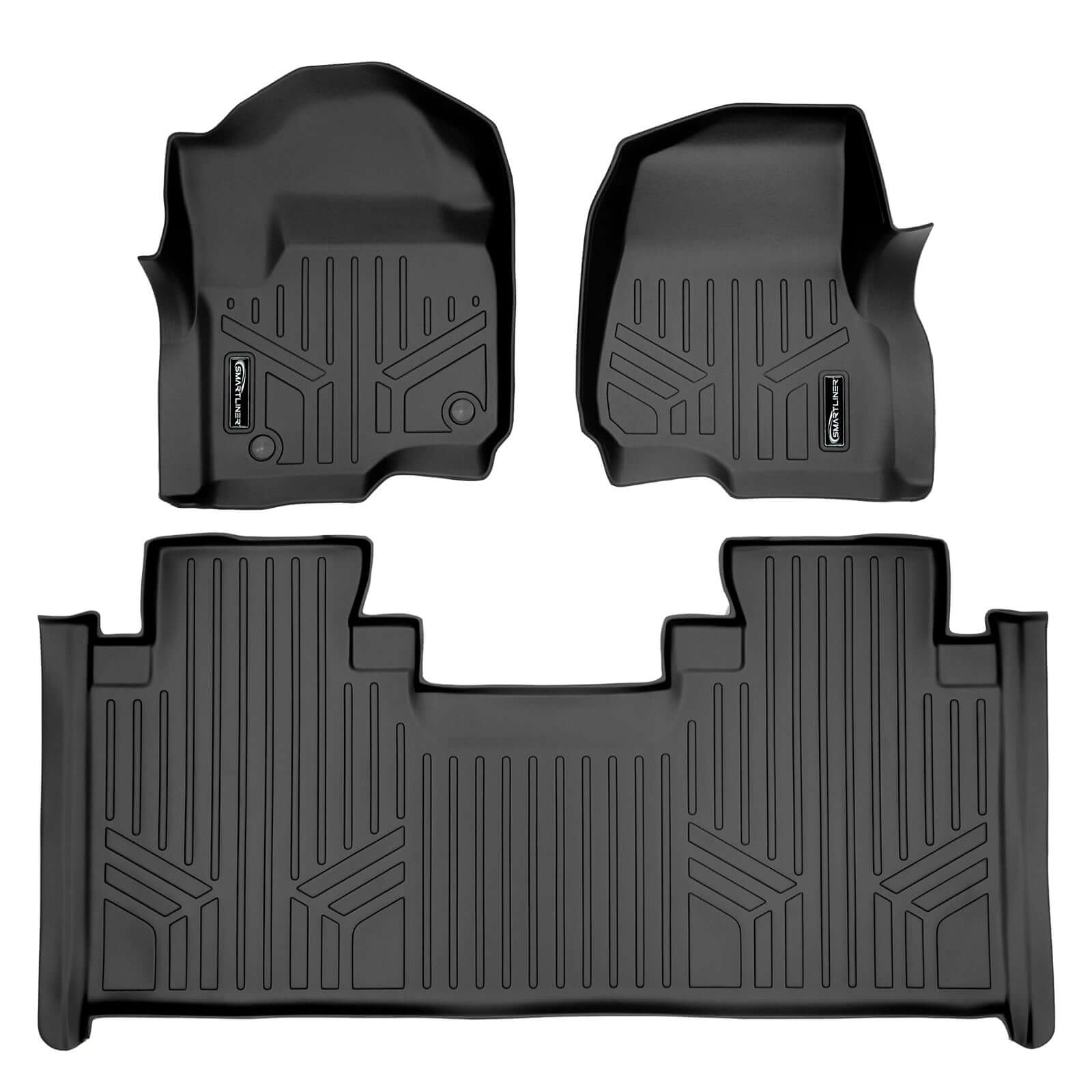 SMARTLINER Custom Fit Floor Liners For 2017-2025 Ford F-250/F-350 SuperCab with 1st Row Bench Seat Smartliner USA