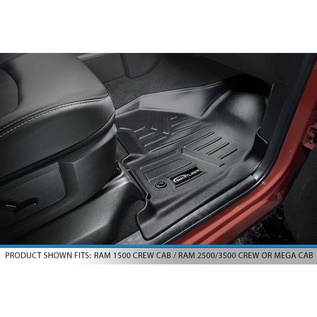 SMARTLINER Custom Fit Floor Liners For 2012 RAM 1500 Crew Cab Smartliner USA