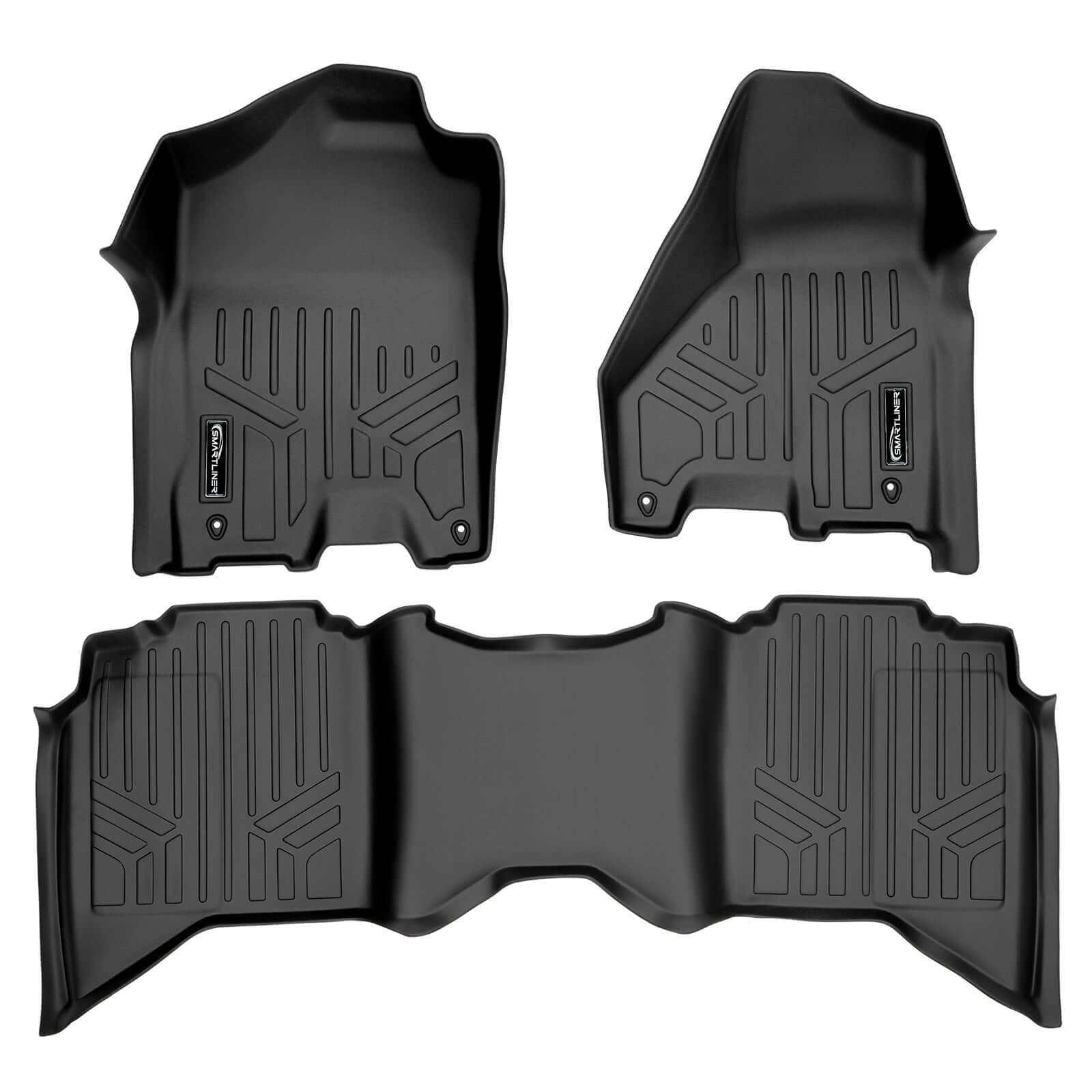 SMARTLINER Custom Fit Floor Liners For 2012-2018 RAM 1500/2500/3500 Crew Cab (4 Full Size Doors) Smartliner USA
