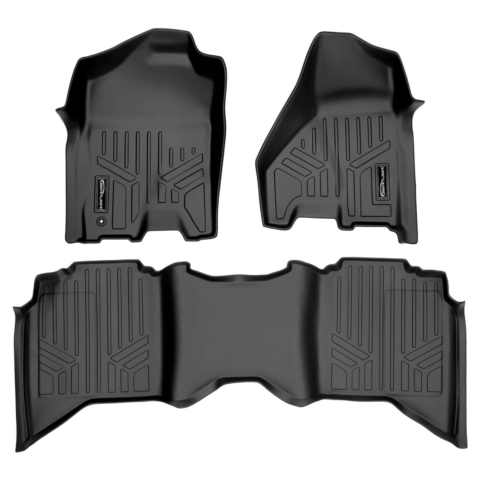 SMARTLINER Custom Fit Floor Liners For 2009-2012 Dodge Ram 1500 / 2010-2012 2500/3500 Crew Cab (4 Full Size Doors) Smartliner USA
