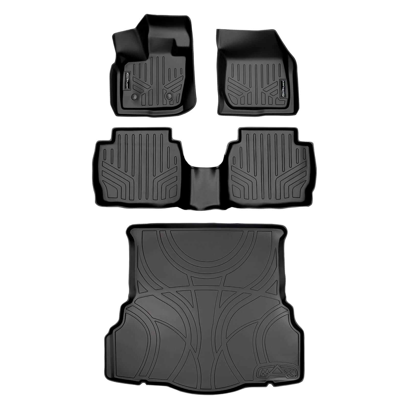 SMARTLINER Custom Fit Floor Liners For 2017-2020 Ford Fusion (No Hybrid or Plug-In Models) Smartliner USA