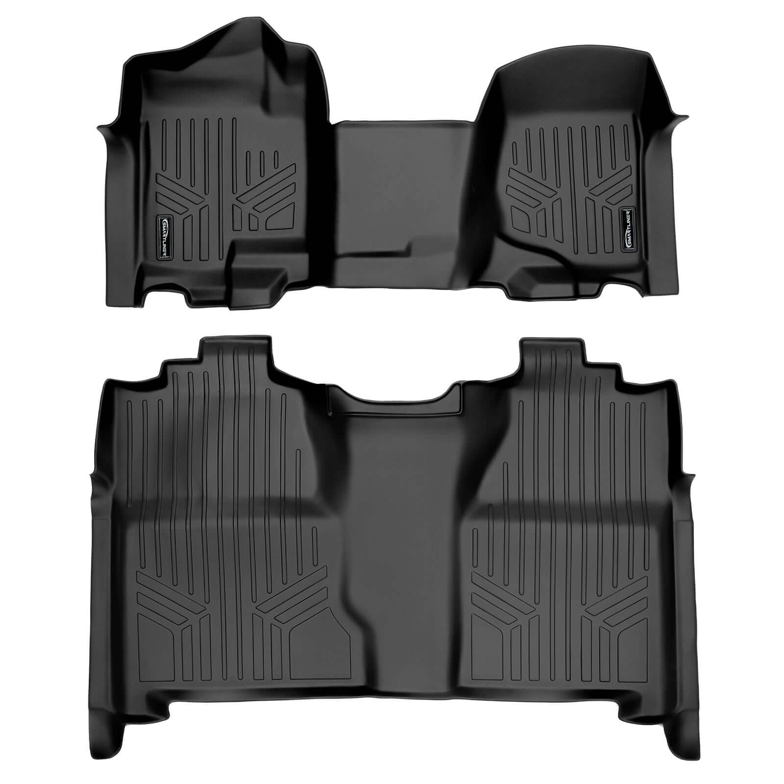 Smart Trim™ Custom Fit Floor Liners For 2007-2013 Silverado/Sierra 1500 - 2007-2014 2500/3500 HD Crew Cabin Smartliner USA