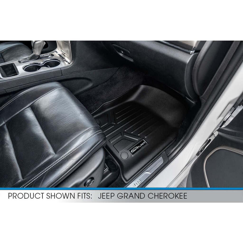 Smart Trim™ Custom Fit Floor Liners For 2016-2025 Dodge Durango (with 2nd Row Bucket Seats) Smartliner USA