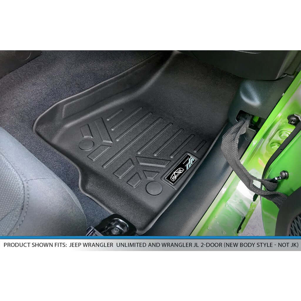 SmartCoverage™ Custom Fit Floor Liners For 2020-2025 Jeep Gladiator with Lockable Rear Underseat Storage Smartliner USA