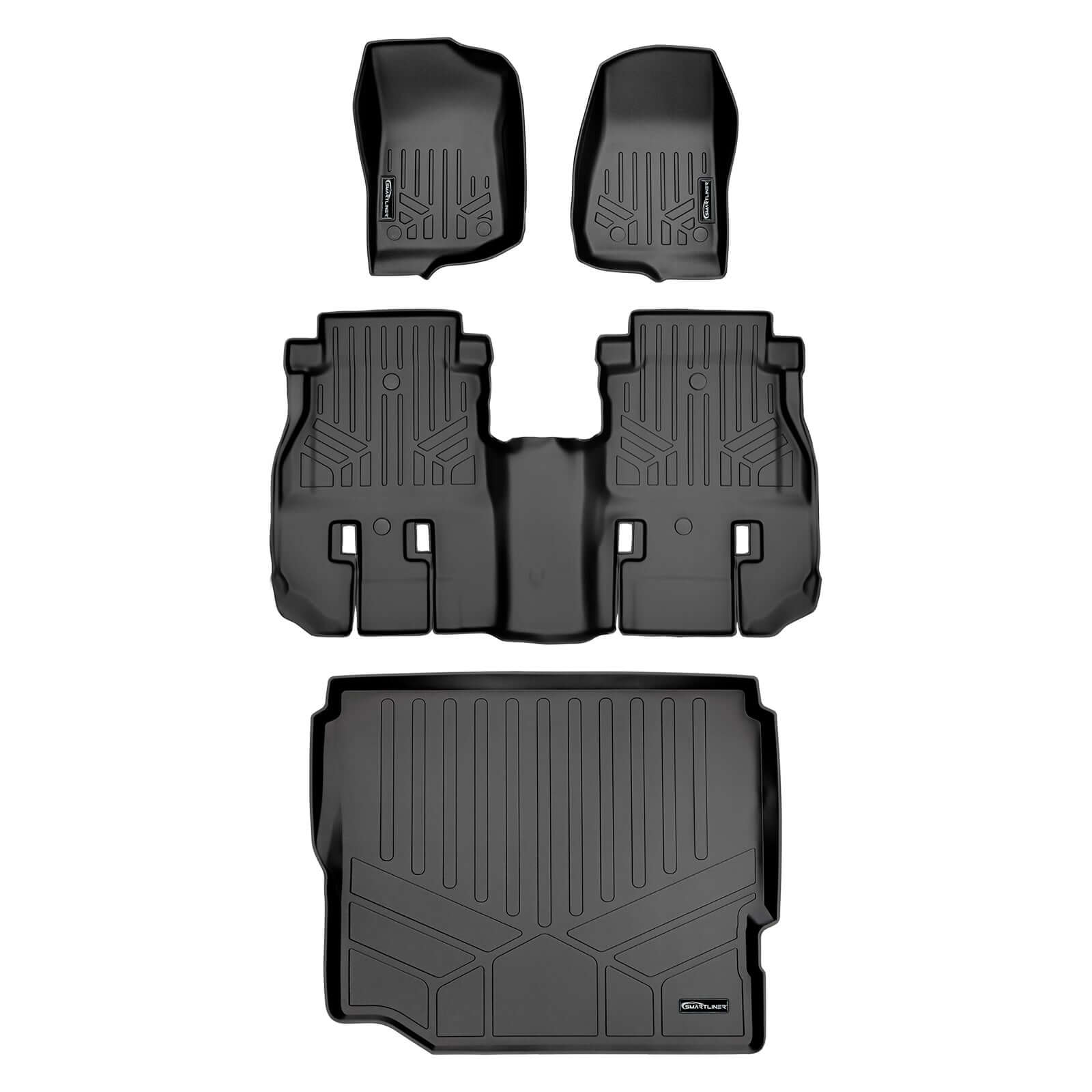 SMARTLINER Custom Fit Floor Liners For JL New Body 2018-2024 Jeep Wrangler Unlimited without Subwoofer (no JK) Smartliner USA
