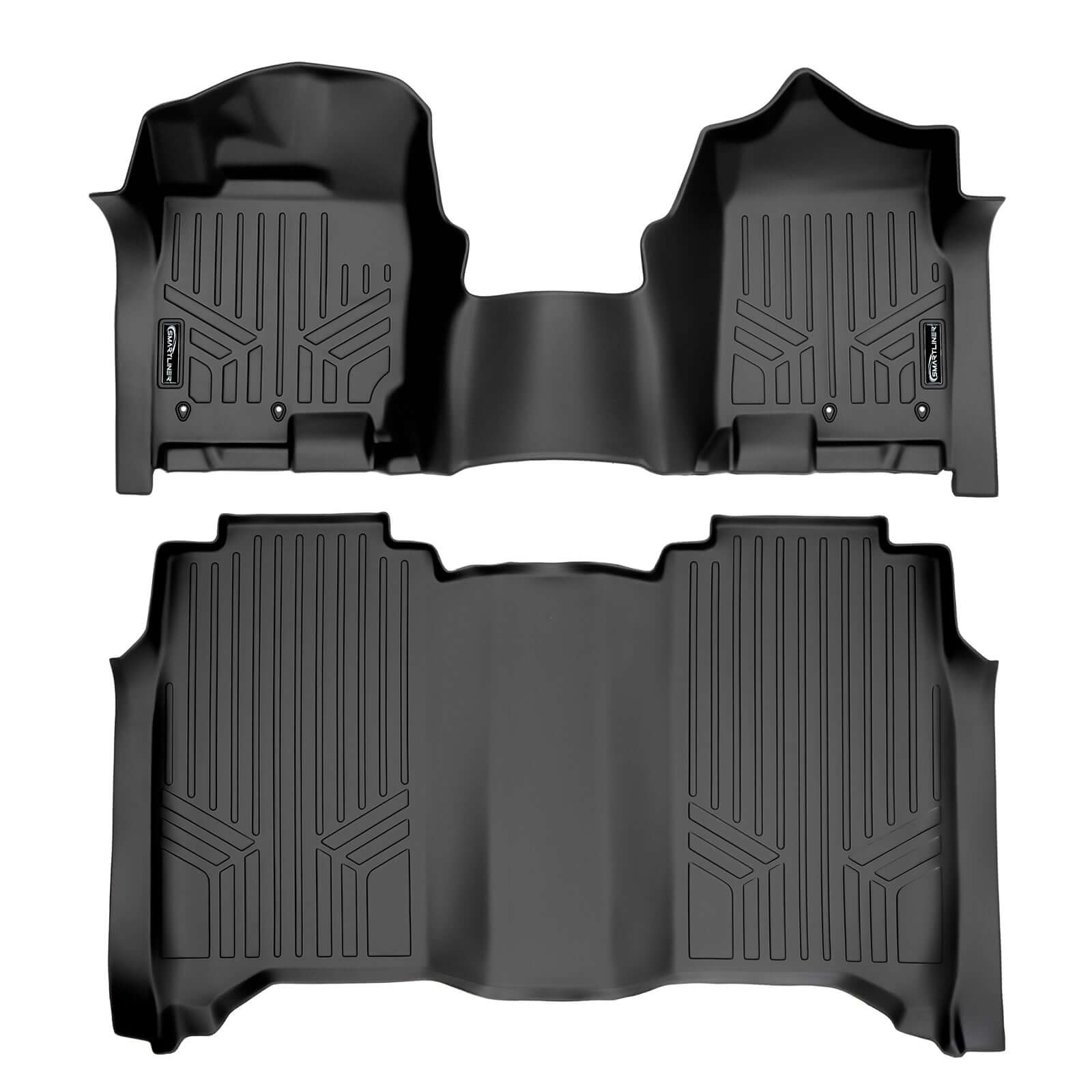 SMARTLINER Custom Fit Floor Liners For 2017-2024 Nissan Titan XD Crew Cab with 1st Row Bench Seat No Underseat ToolBox Smartliner USA