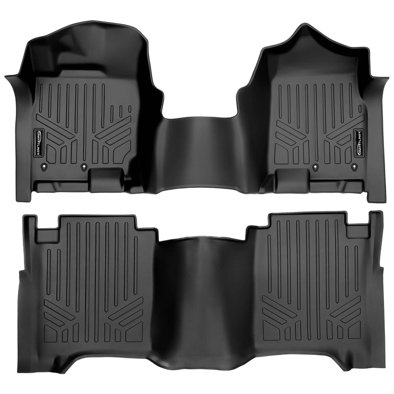 SMARTLINER Custom Fit Floor Liners For 2017-2024 Nissan Titan King Cab with 1st Row Bench Seat With OTH Coverage Smartliner USA