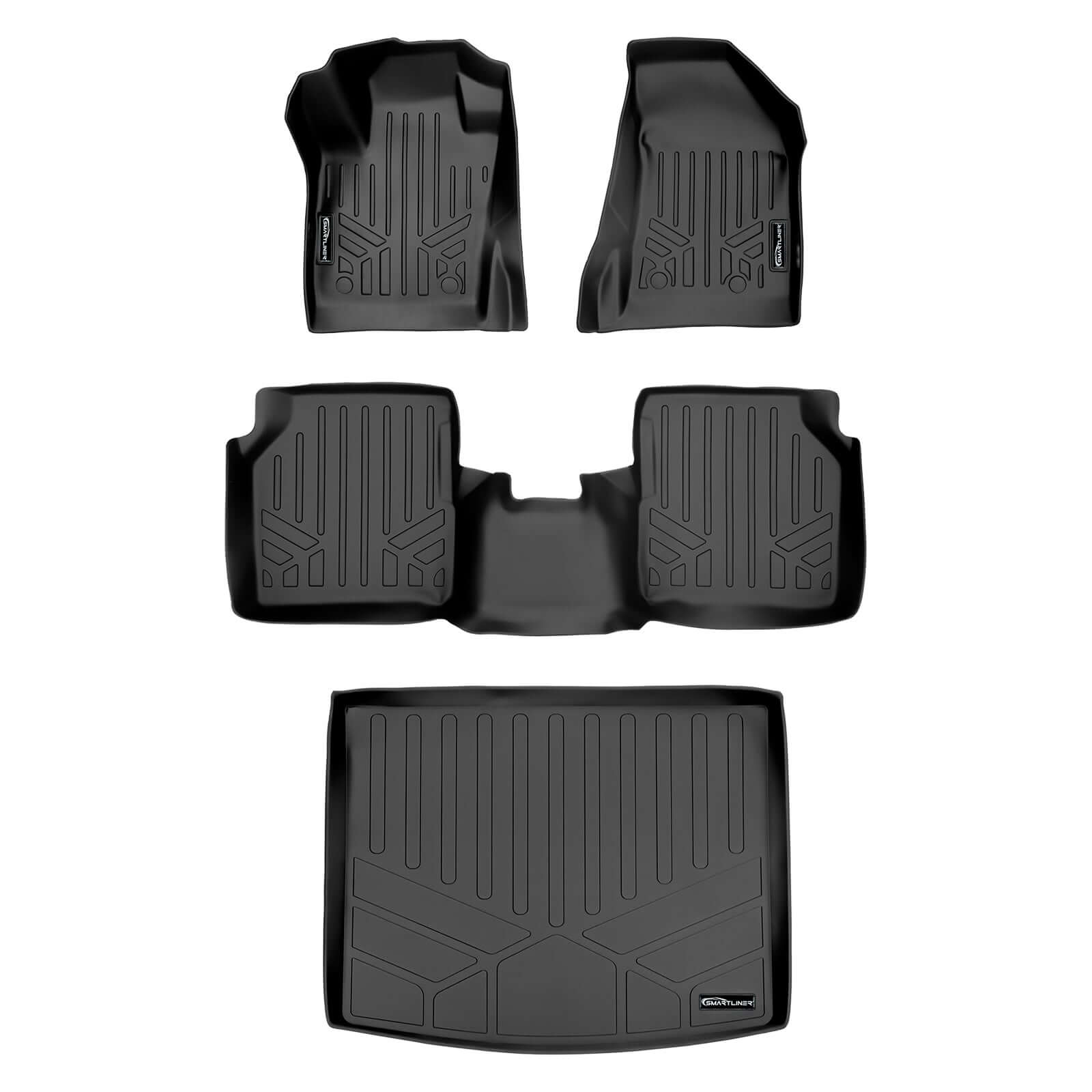SMARTLINER Custom Fit Floor Liners For 2017-2025 Jeep Compass with Dual Driver Side Floor Hooks (New Body Style) Smartliner USA