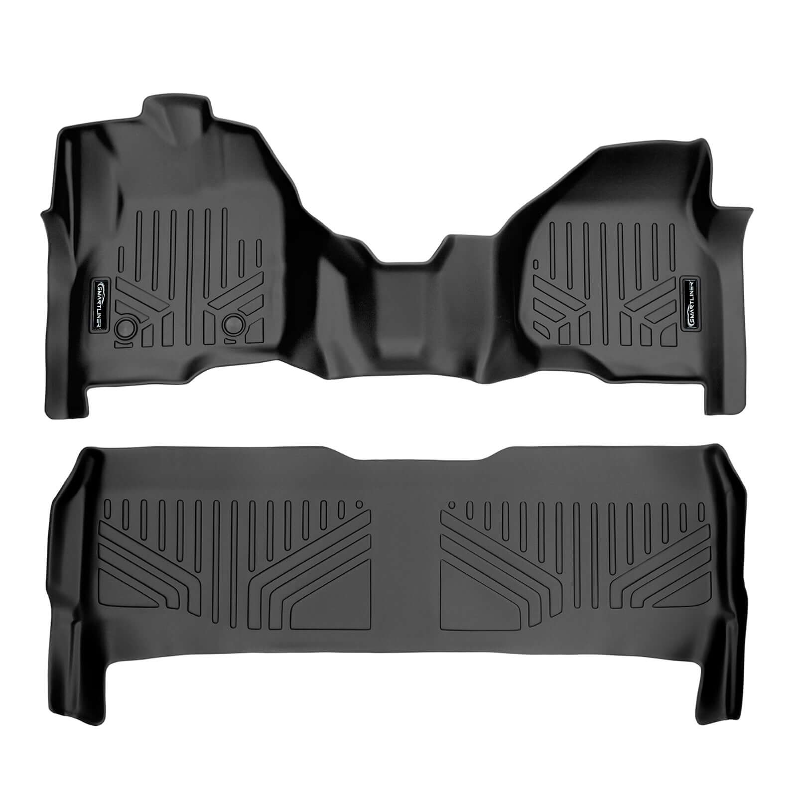 SMARTLINER Custom Fit Floor Liners For 2012-2016 Ford F-250/F-350/F-450/F-550 Super Duty Crew Cab with Raised Drivers Side Pedal Smartliner USA